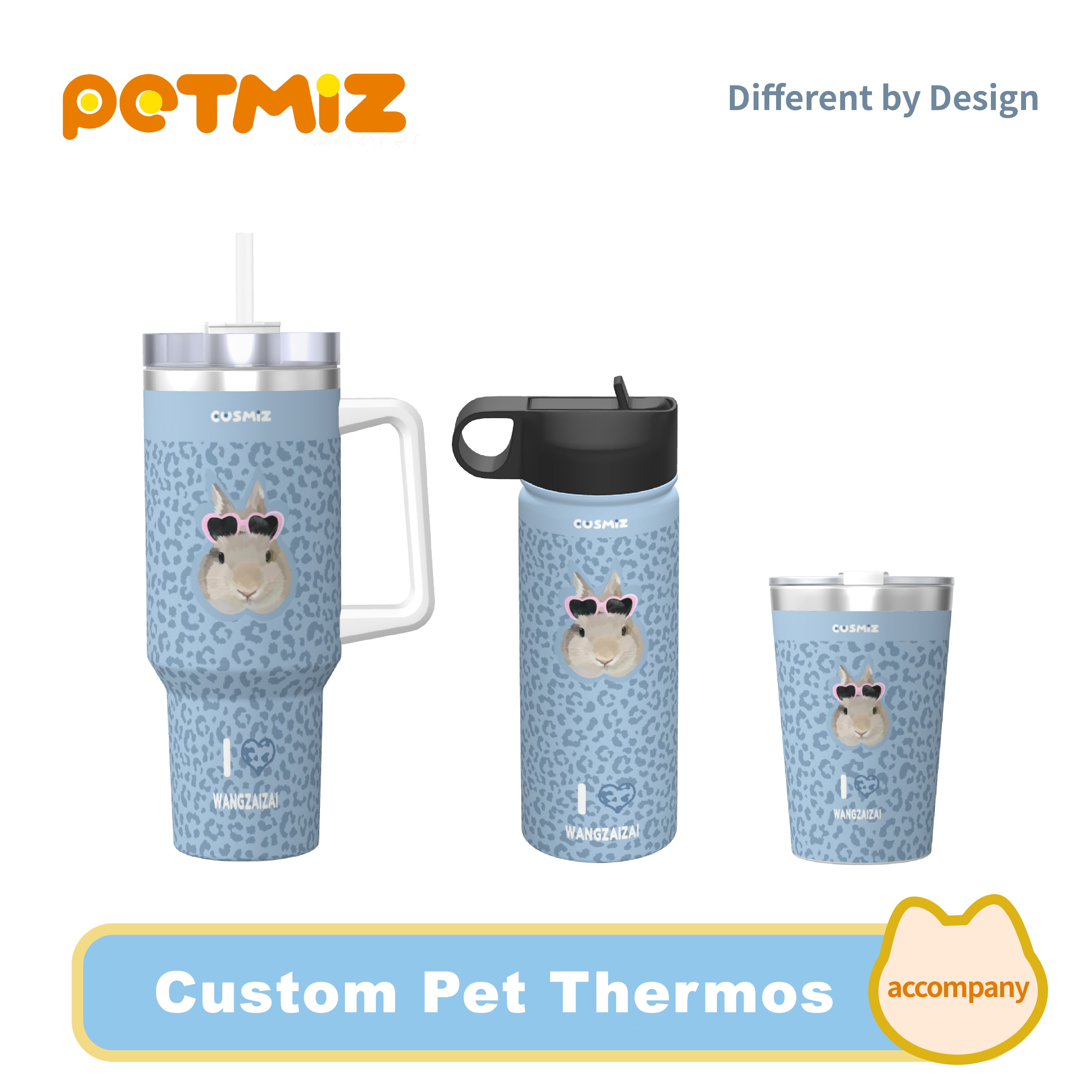 PETMIZ Pet Portrait Stainless-Steel Insulated Cup