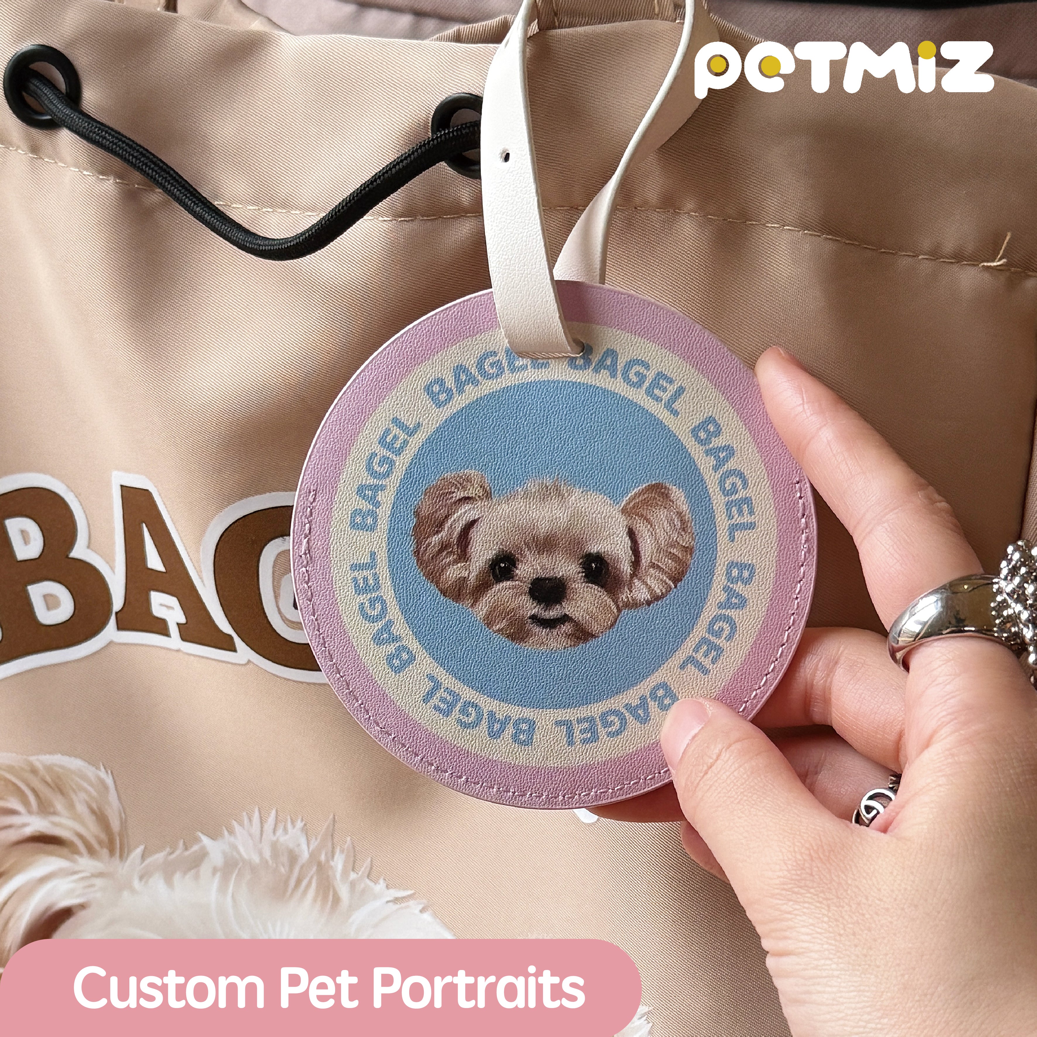 PETMIZ Pet Portrait Luggage Tag