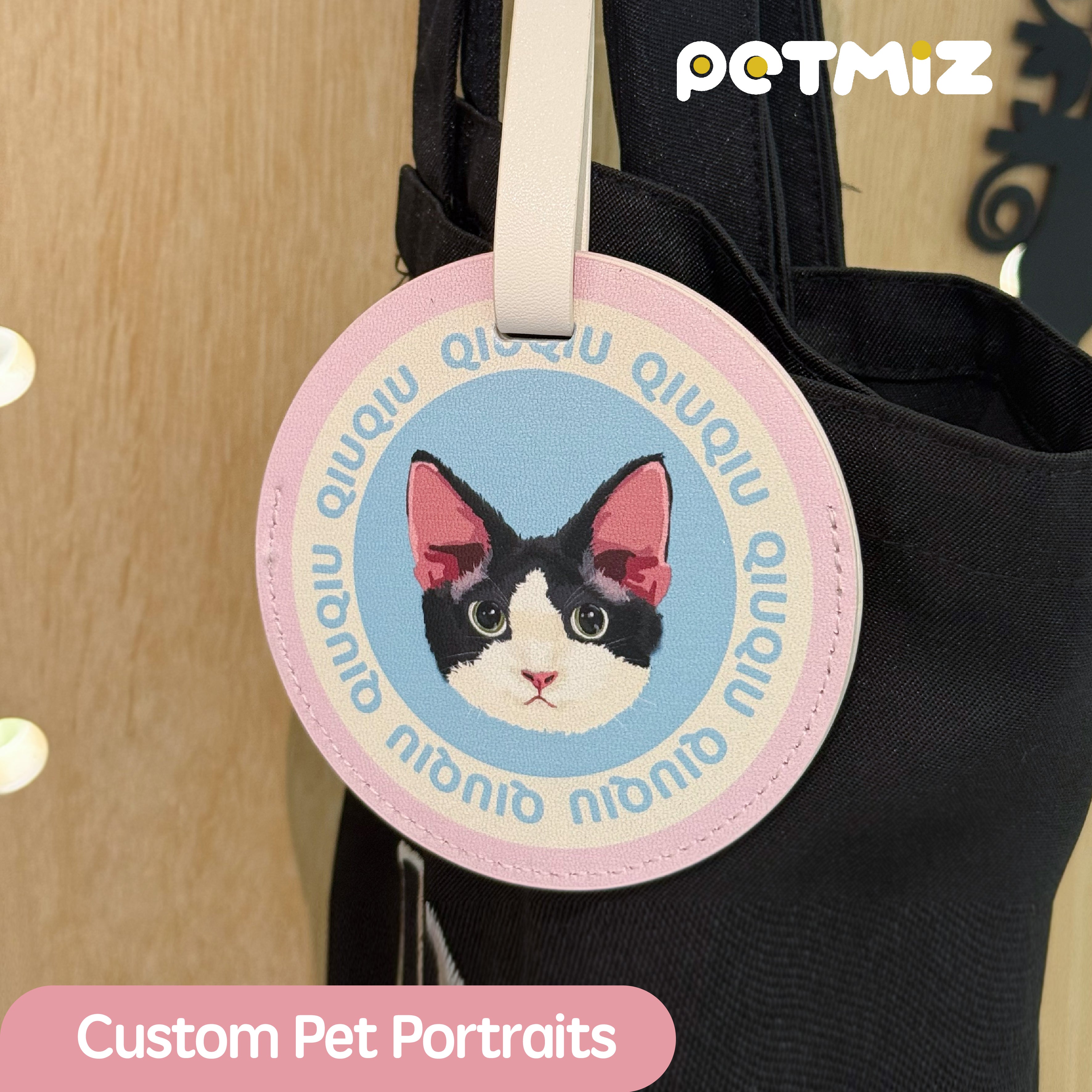 PETMIZ Pet Portrait Luggage Tag