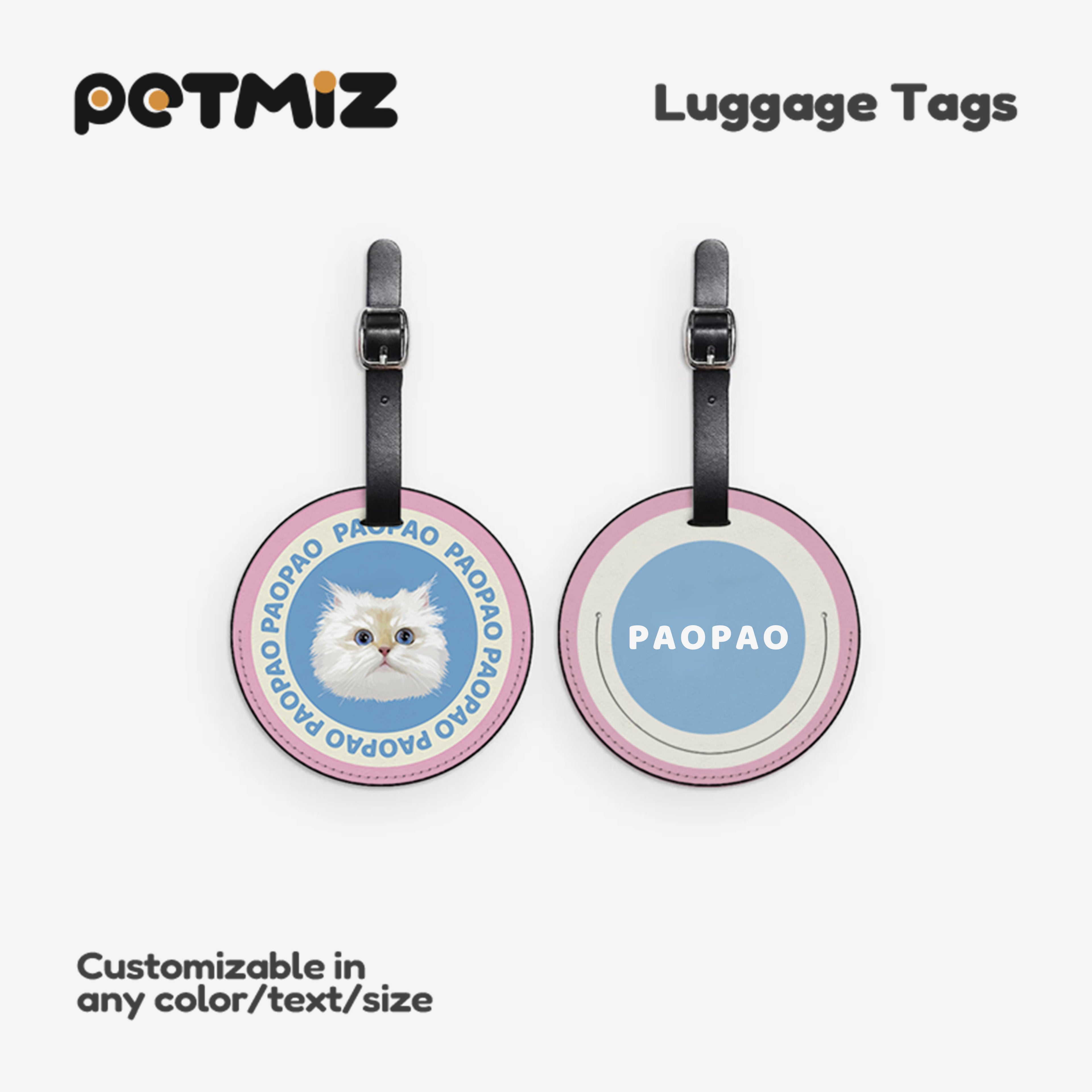 PETMIZ Pet Portrait Luggage Tag