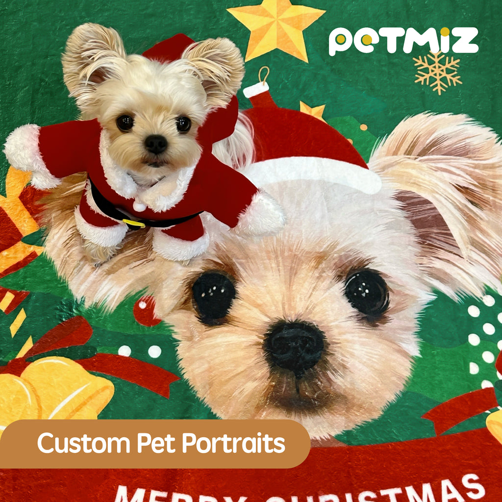 PETMIZ Pet Portrait Flannel Blanket