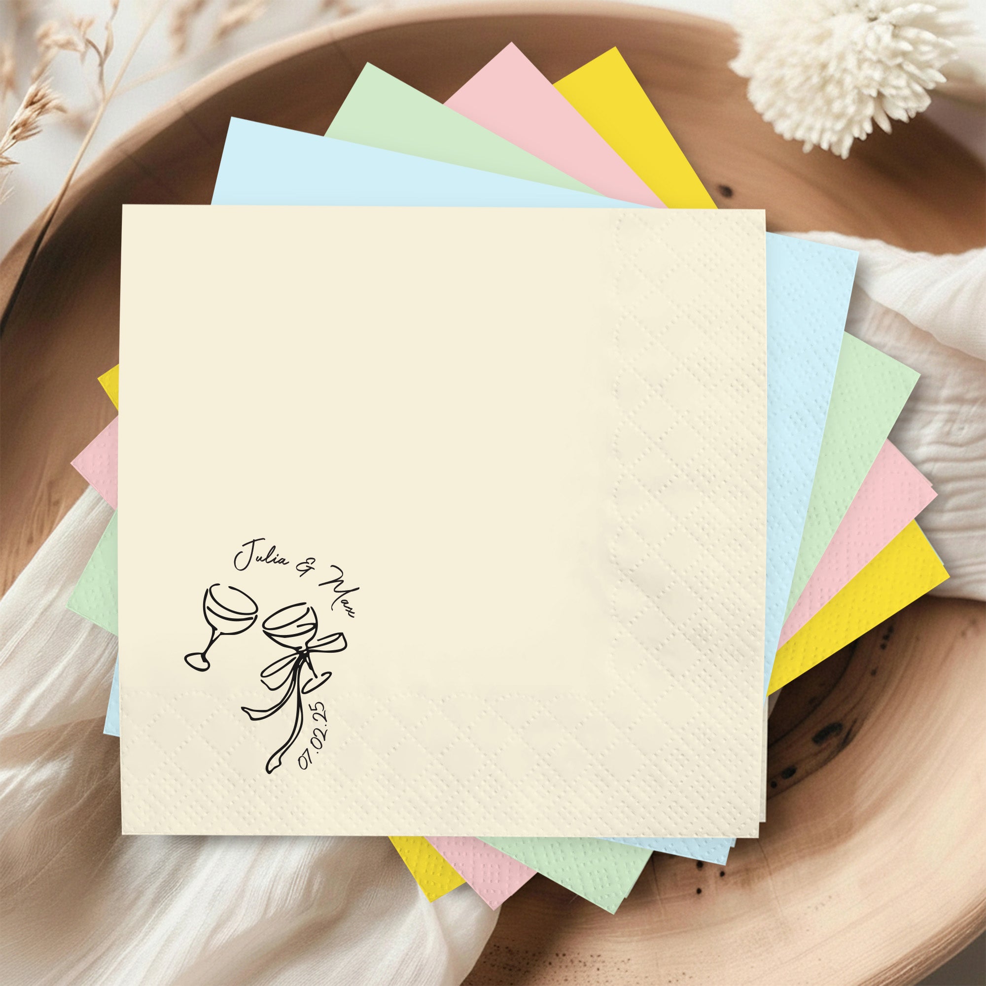 Flamora 100Pcs Custom  Napkins