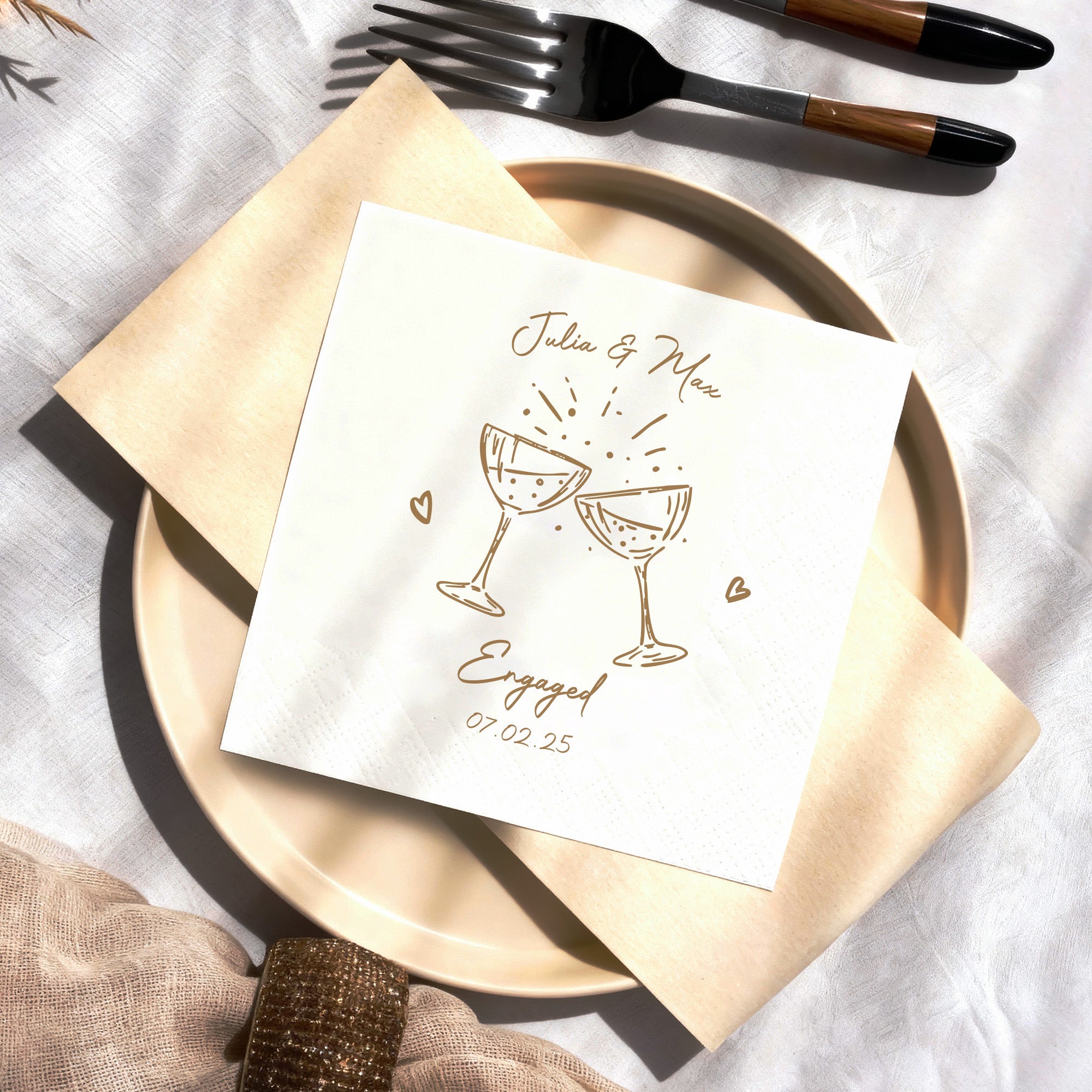 Flamora 100Pcs Custom Cocktail Napkins