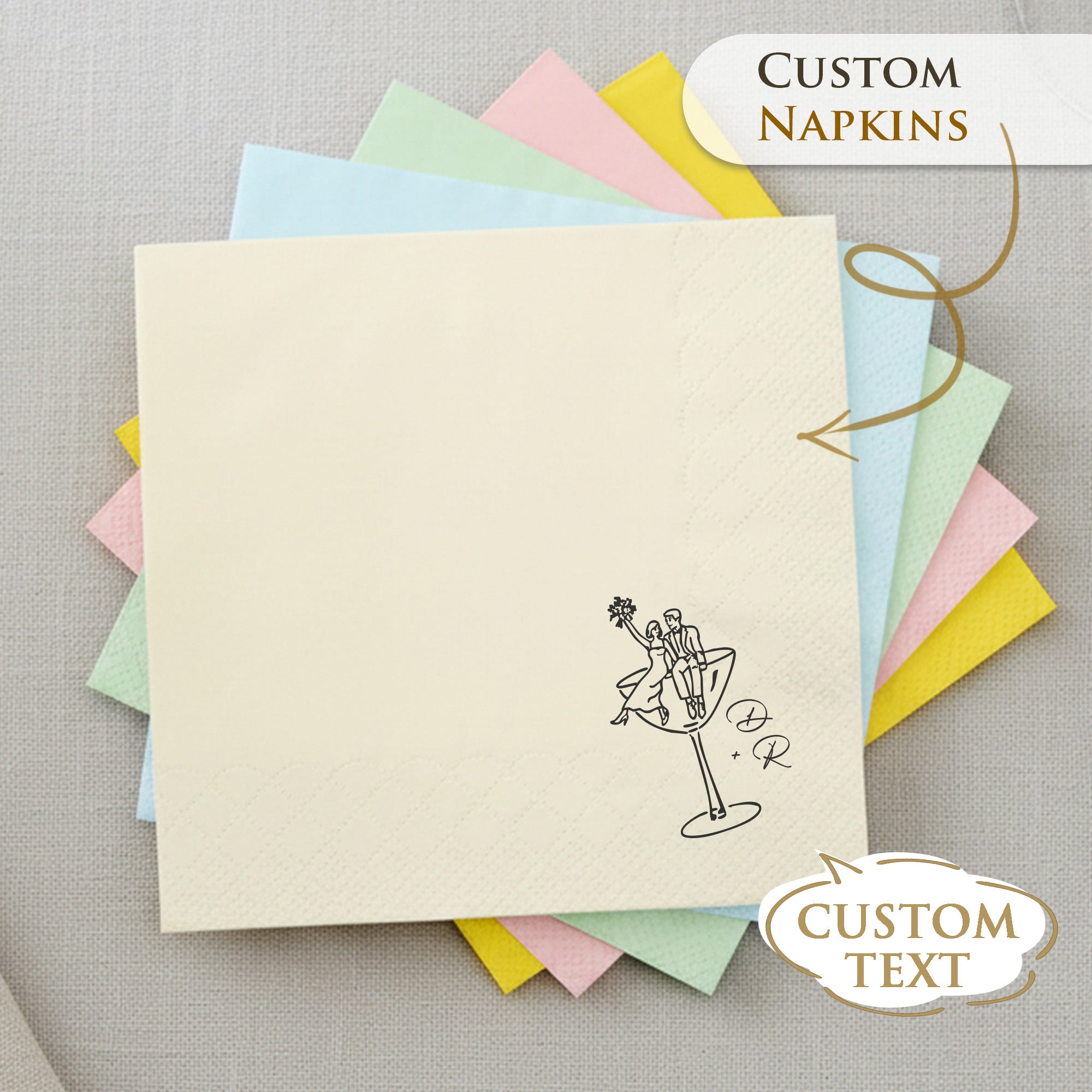Flamora 100Pcs Custom  Napkins