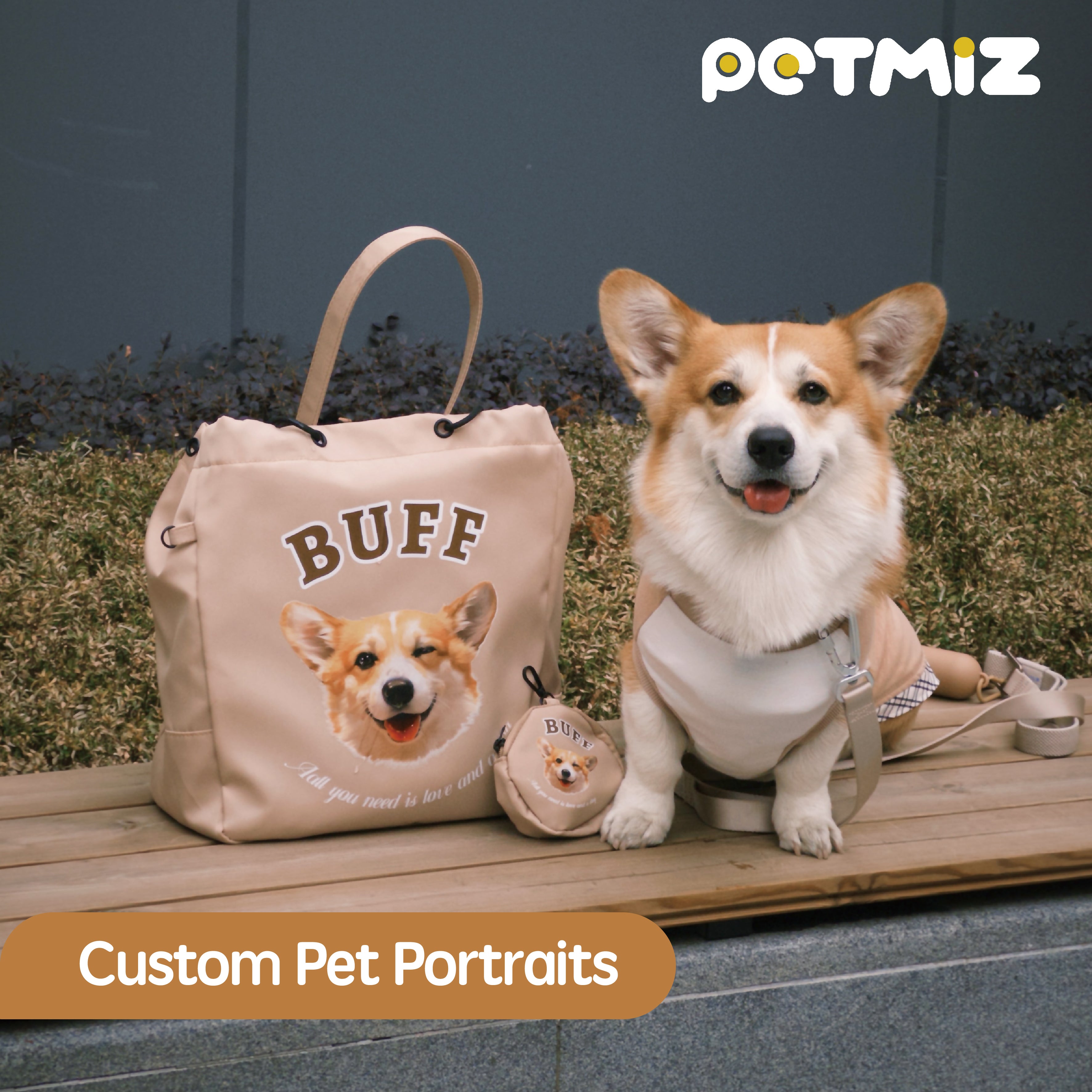 PETMIZ Pet Portrait Tote Bag