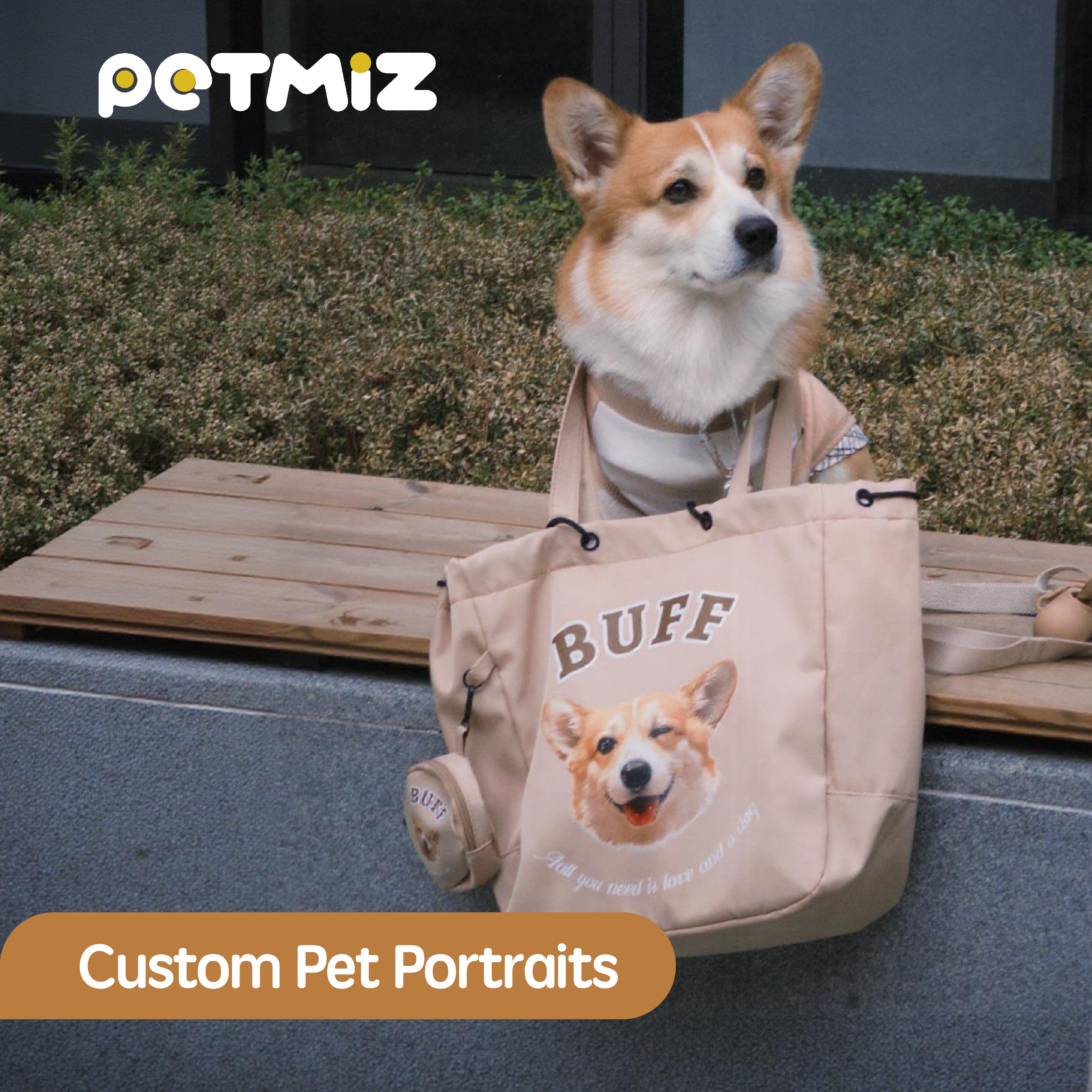 PETMIZ Pet Portrait Tote Bag