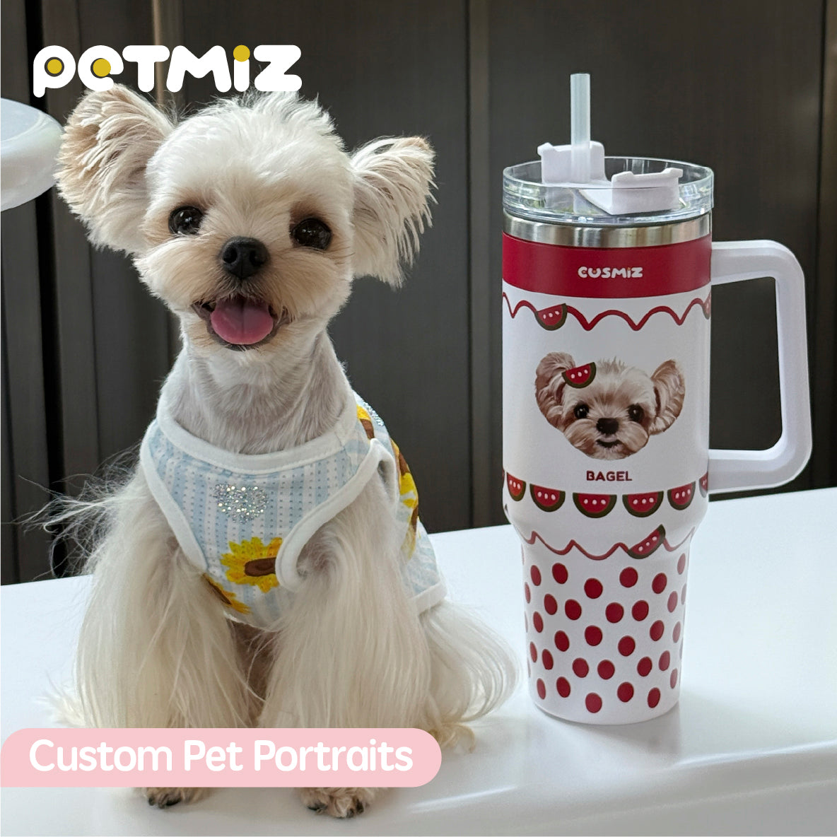 PETMIZ Pet Portrait Stainless-Steel Insulated Cup