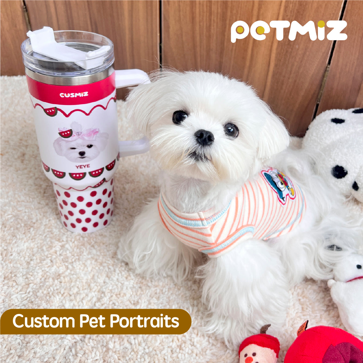 PETMIZ Pet Portrait Stainless-Steel Insulated Cup