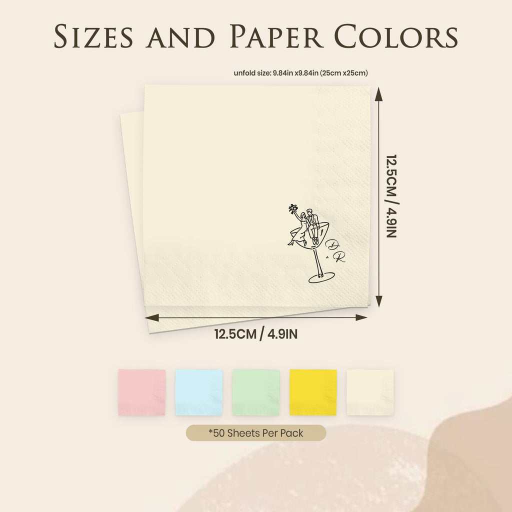 Flamora 100Pcs Custom  Napkins