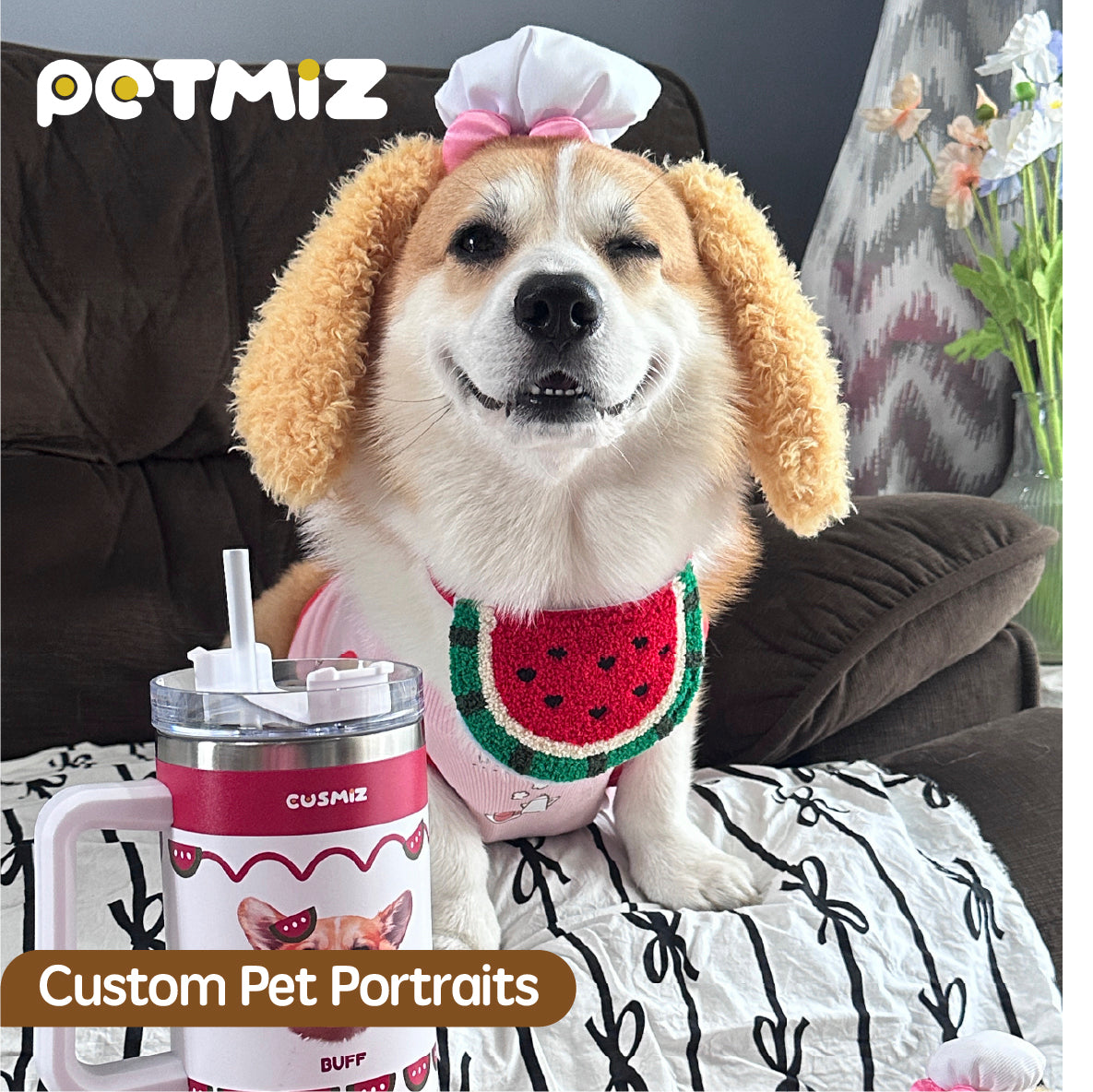 PETMIZ Pet Portrait Stainless-Steel Insulated Cup