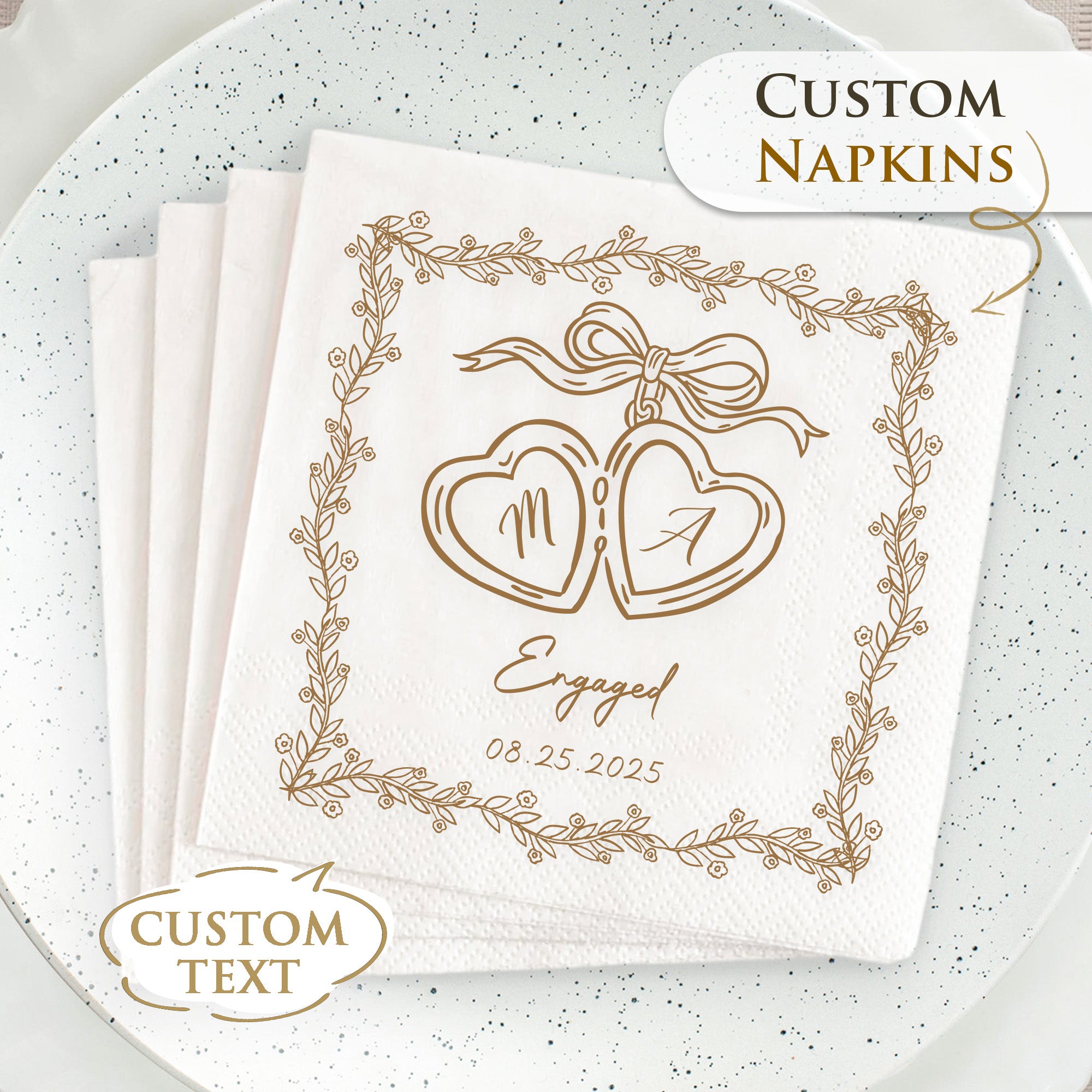 Flamora 100Pcs Custom Napkins