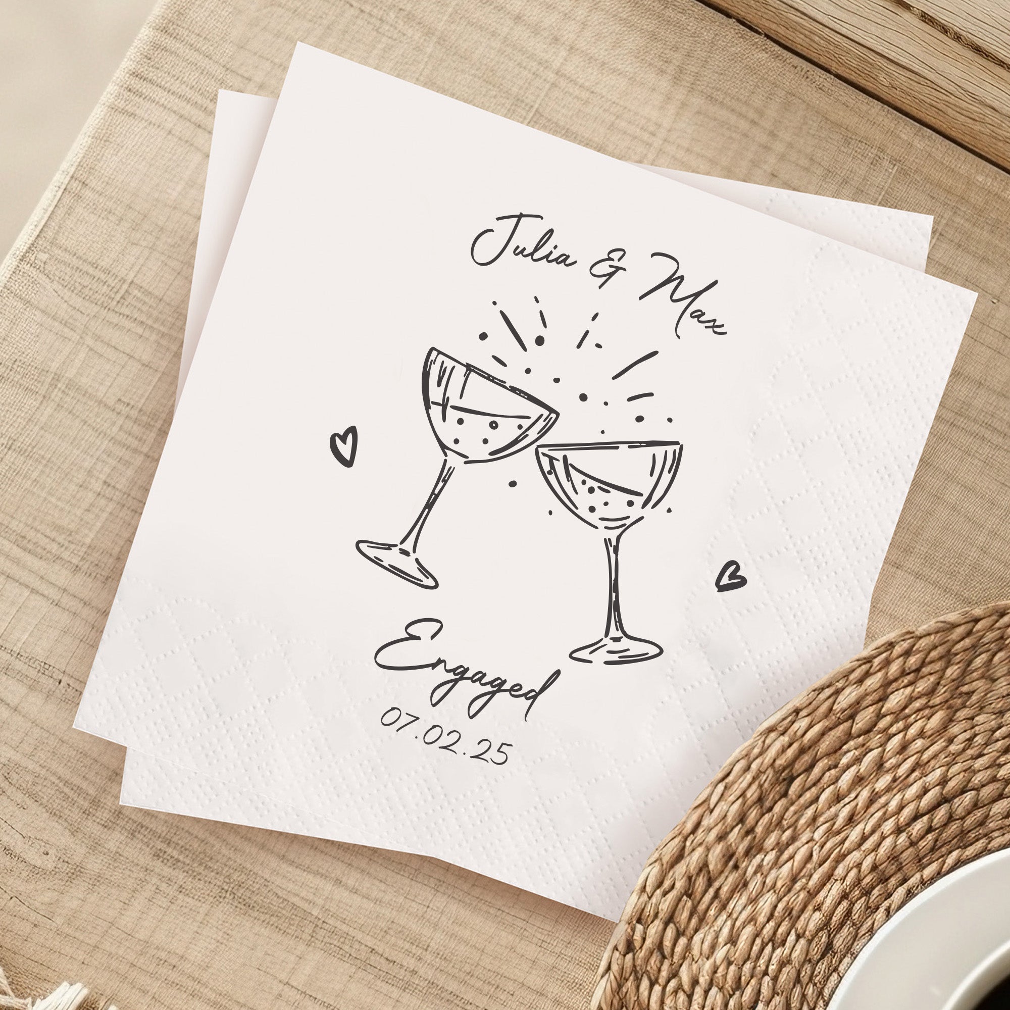 Flamora 100Pcs Custom Cocktail Napkins