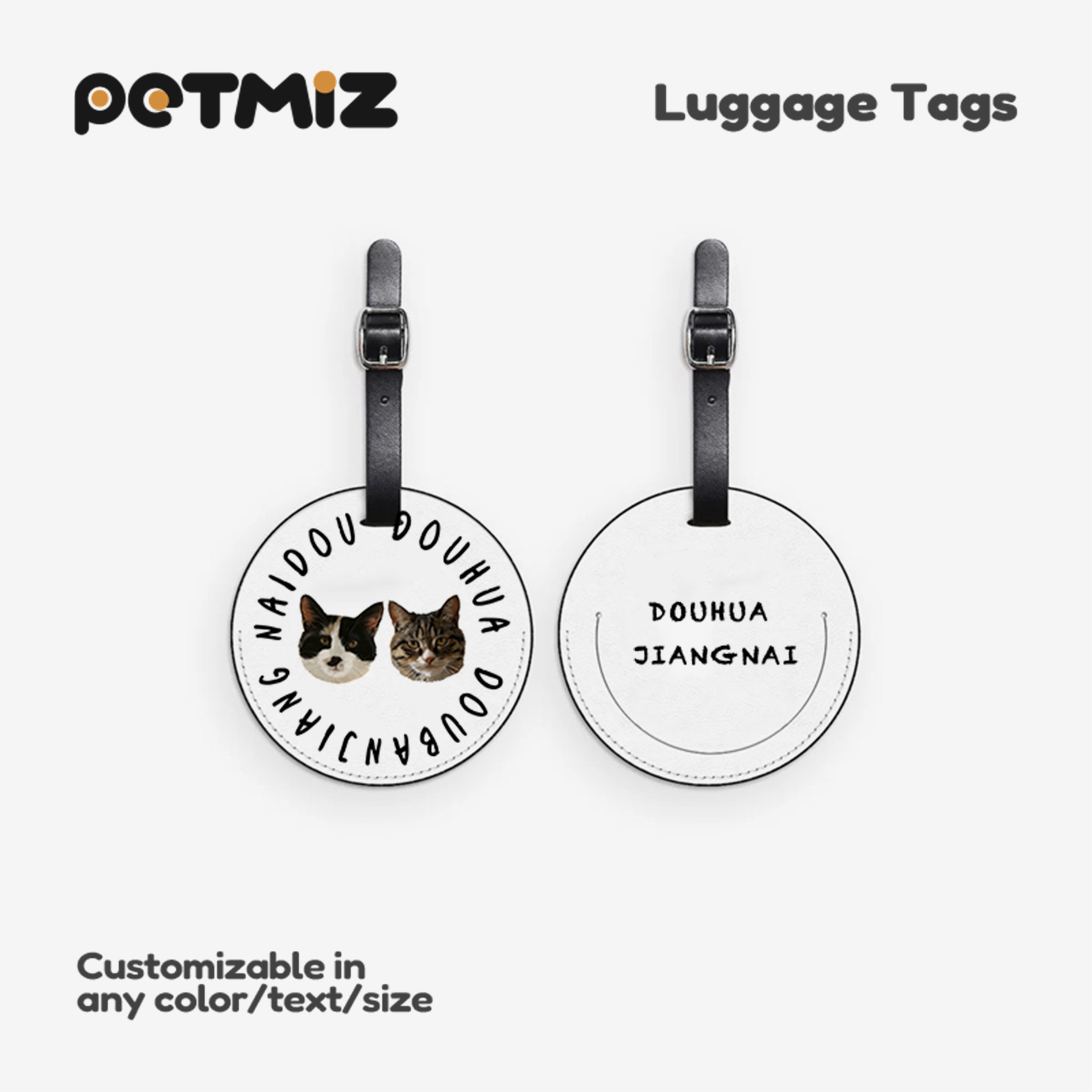 PETMIZ Pet Portrait Luggage Tag