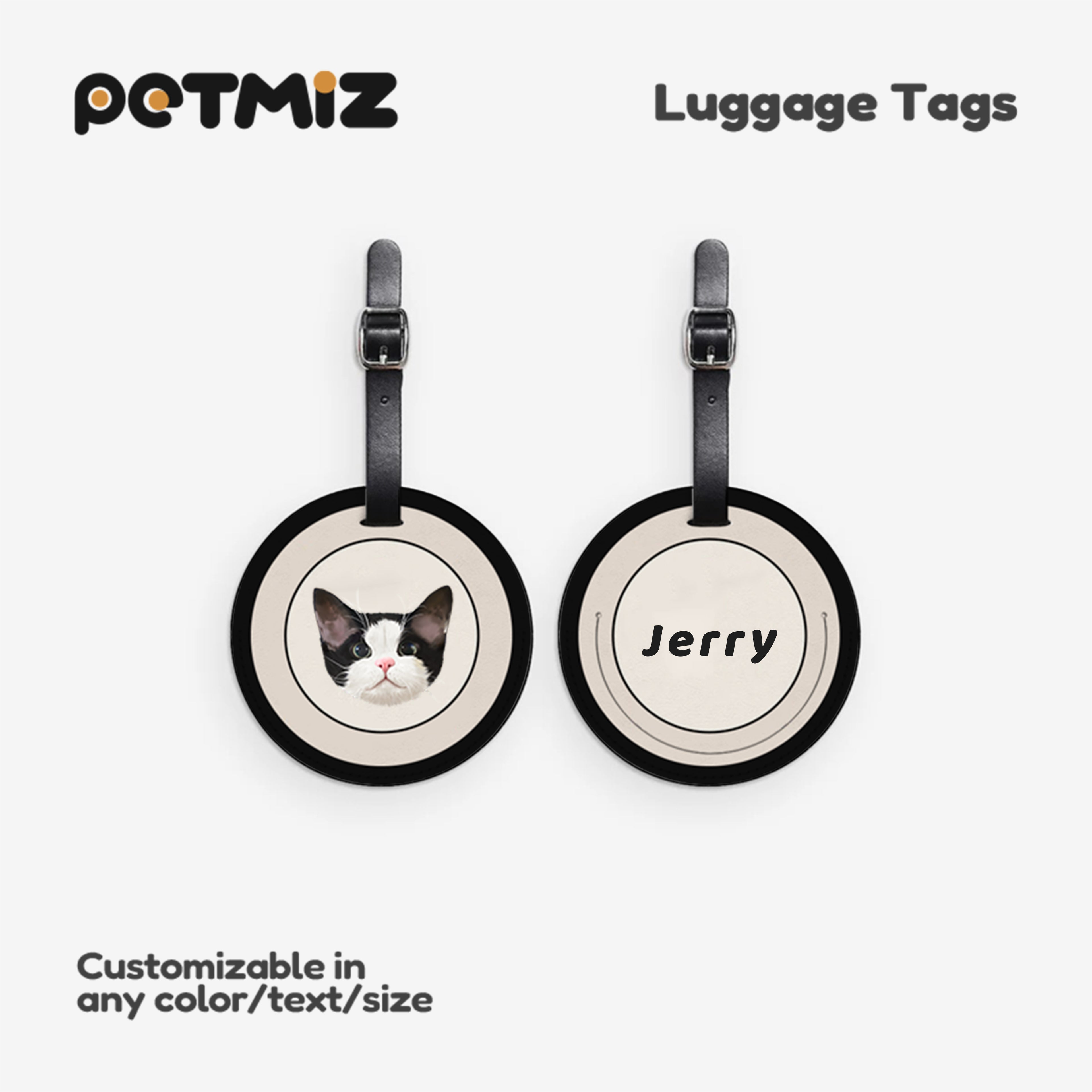 PETMIZ Pet Portrait Luggage Tag