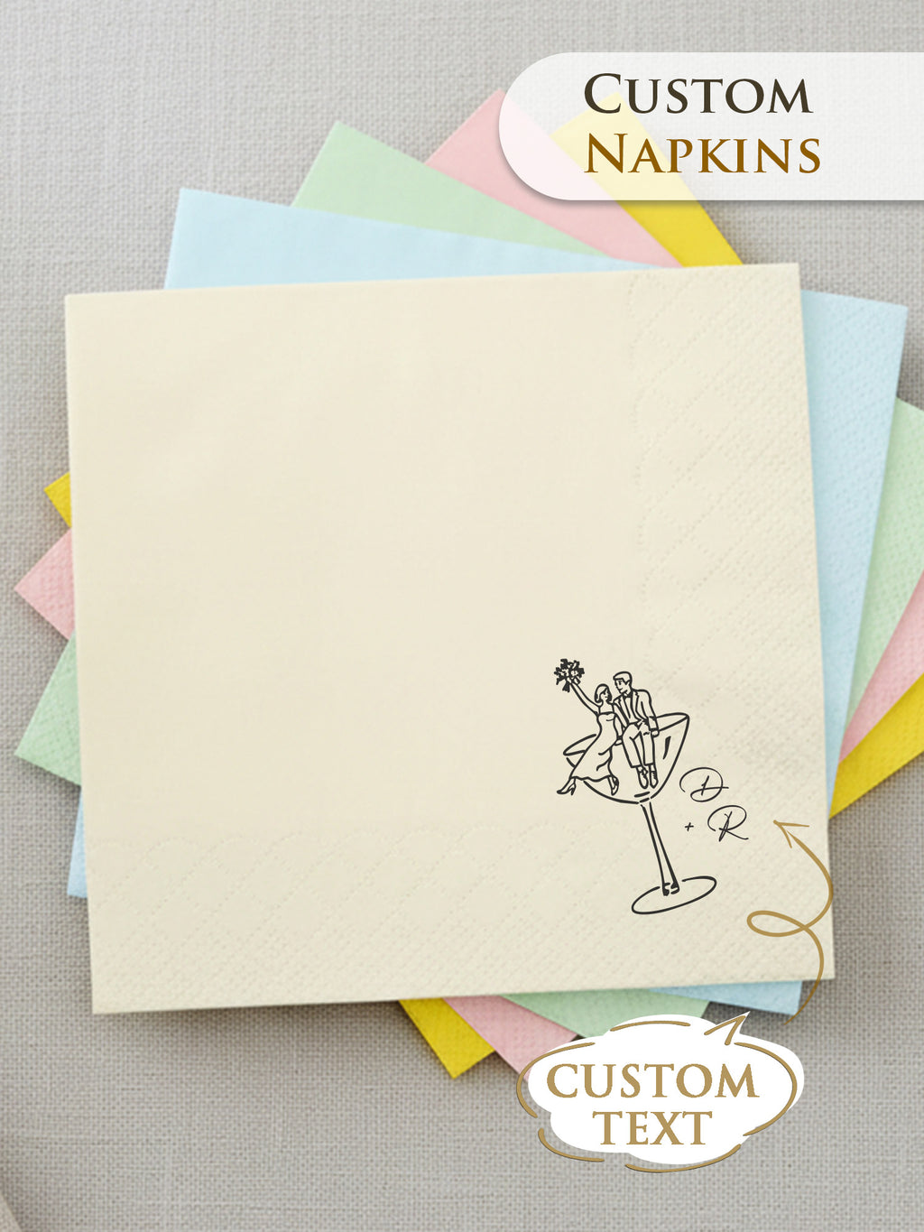 Flamora 100Pcs Custom  Napkins