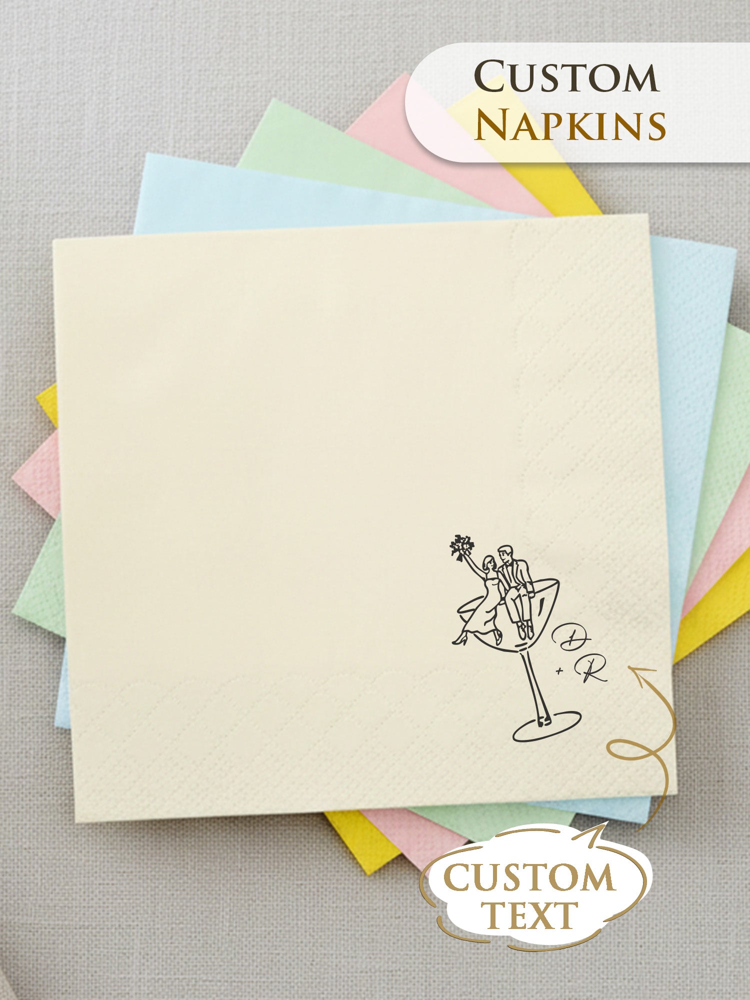 Flamora 100Pcs Custom  Napkins