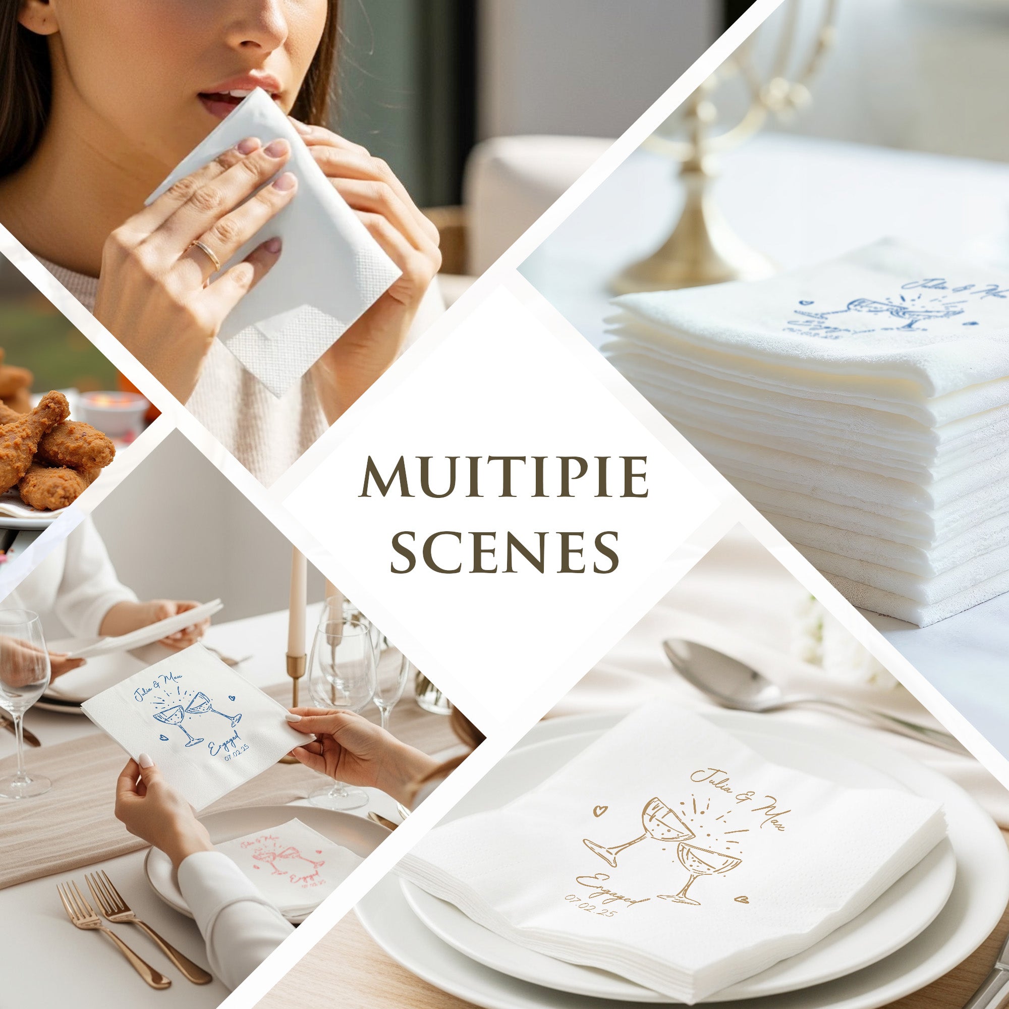 Flamora 100Pcs Custom Cocktail Napkins