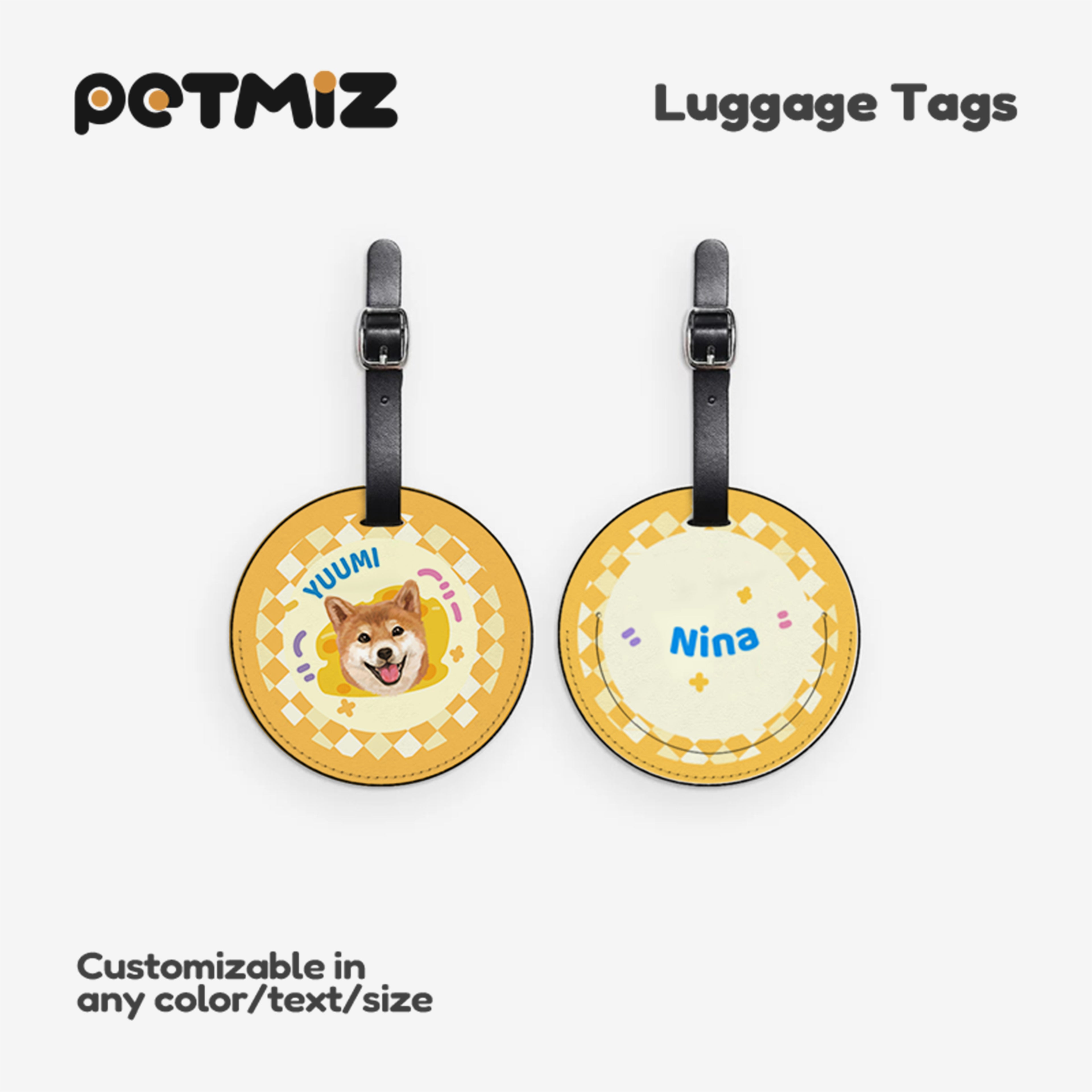 PETMIZ Pet Portrait Luggage Tag