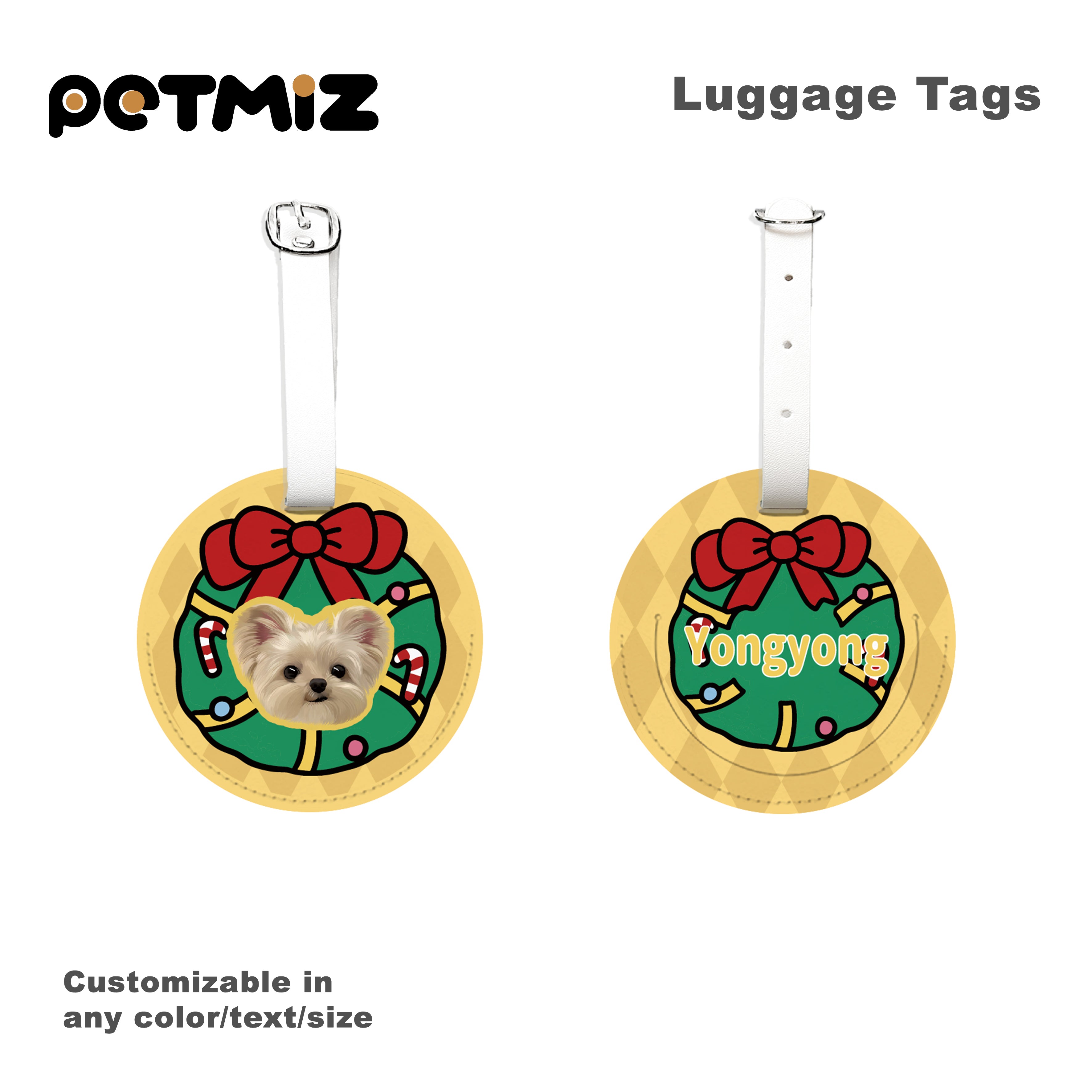 PETMIZ Pet Portrait Luggage Tag