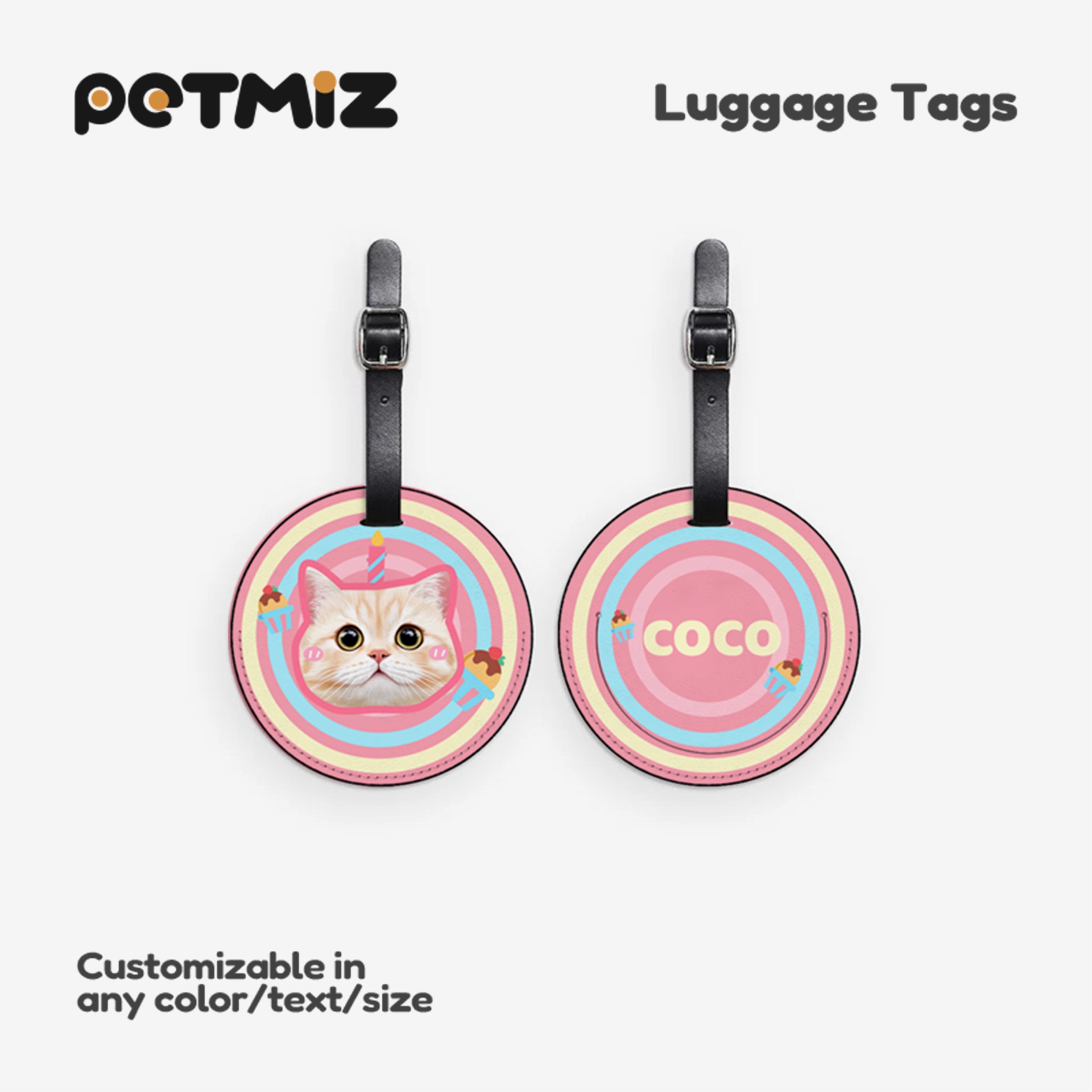 PETMIZ Pet Portrait Luggage Tag