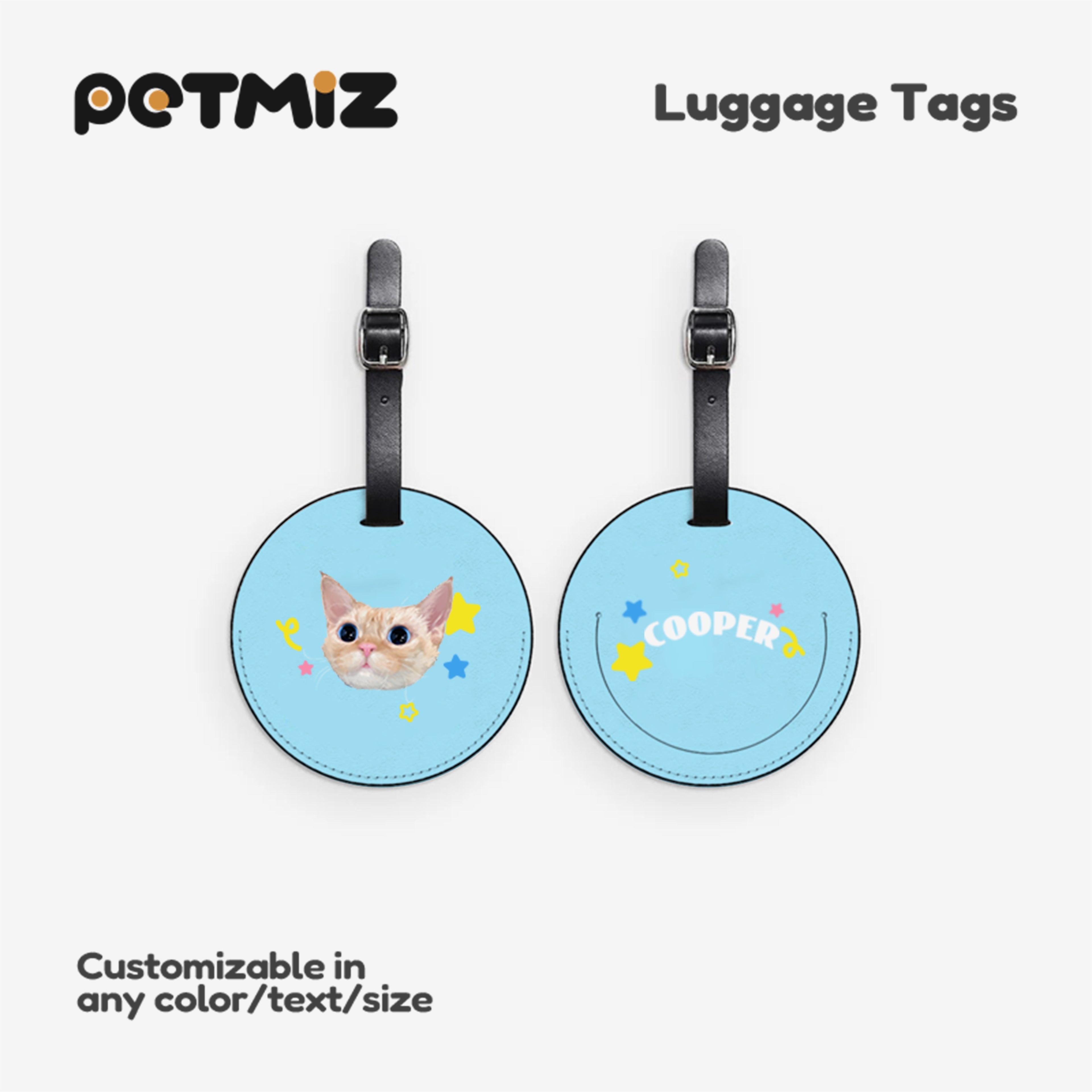 PETMIZ Pet Portrait Luggage Tag