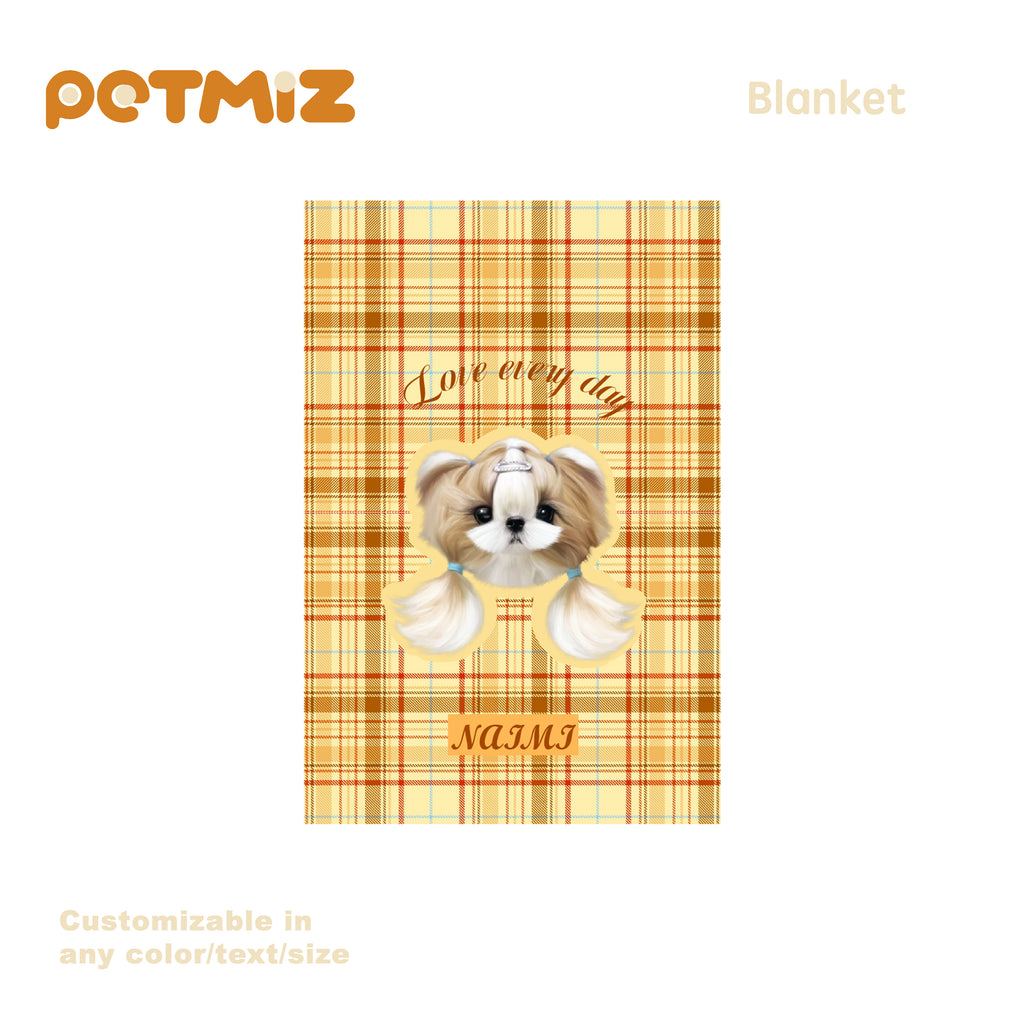 PETMIZ Pet Portrait Flannel Blanket