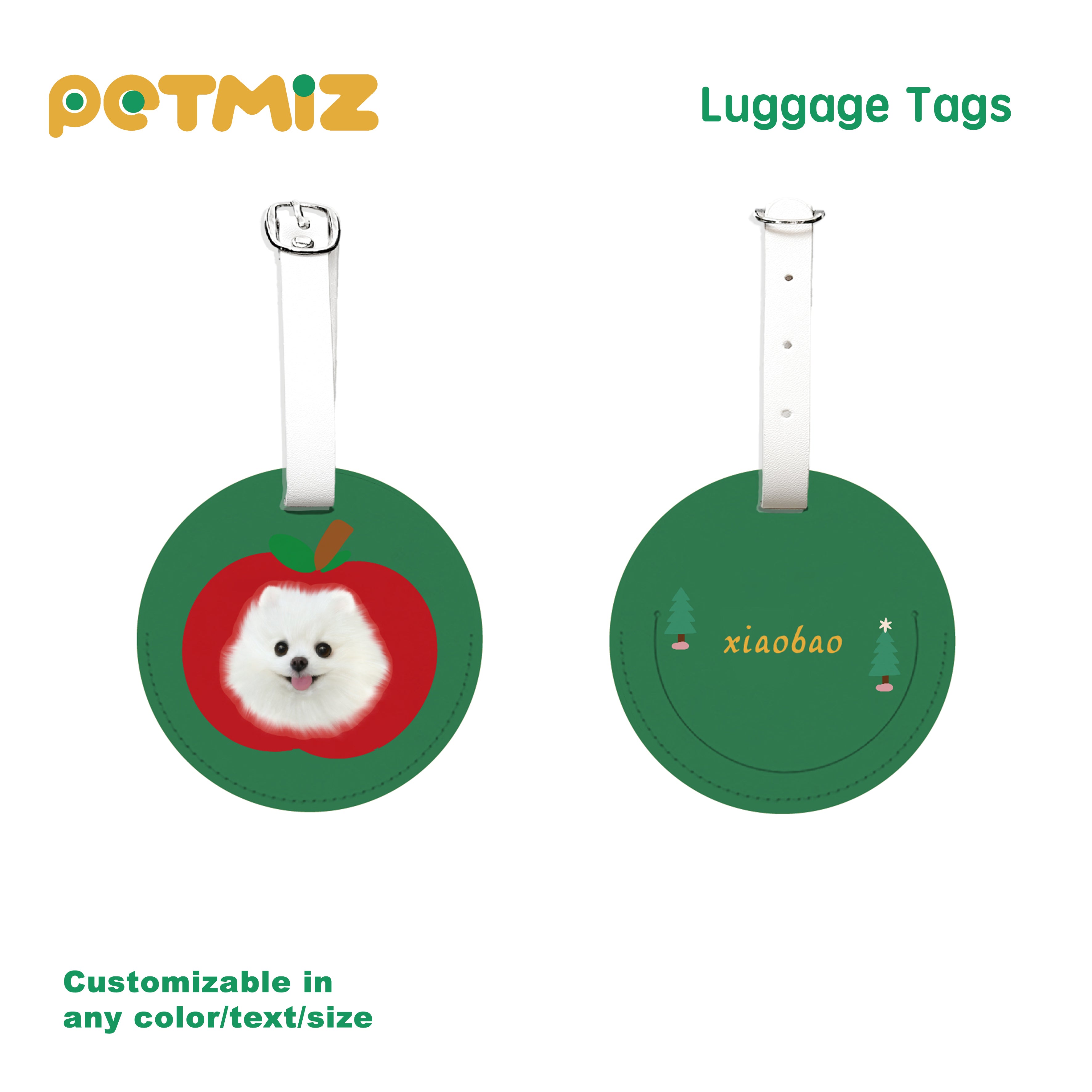 PETMIZ Pet Portrait Luggage Tag