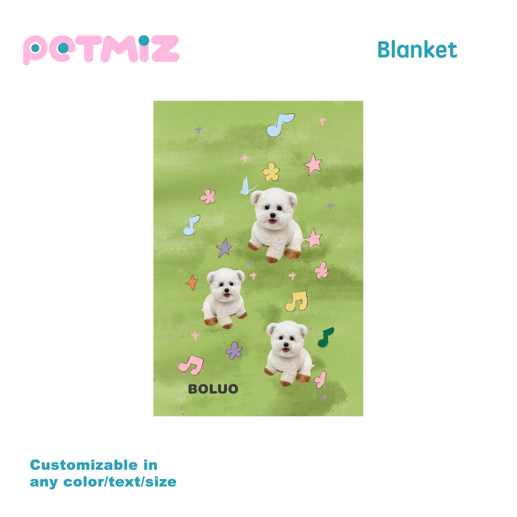 PETMIZ Pet Portrait Flannel Blanket