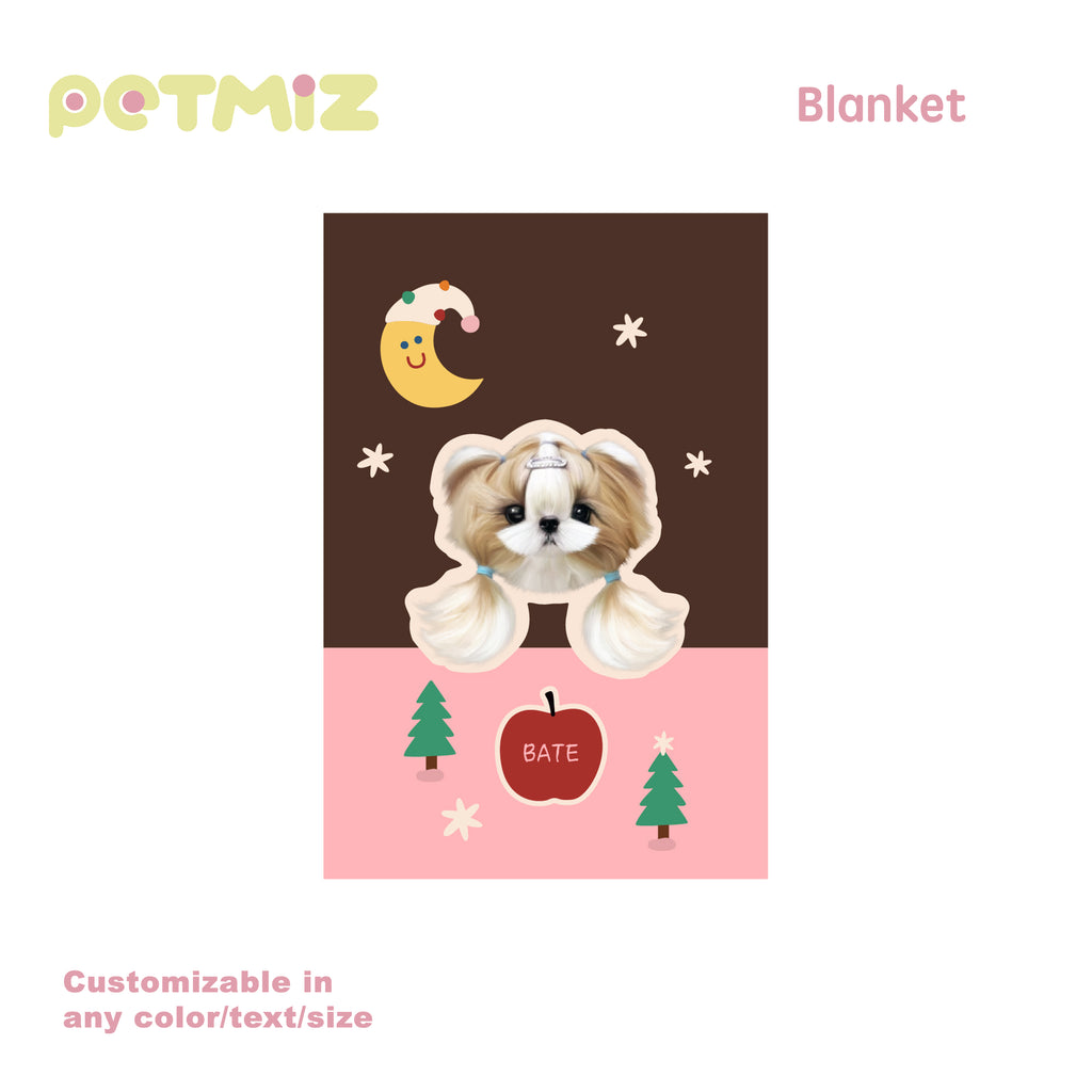 PETMIZ Pet Portrait Flannel Blanket