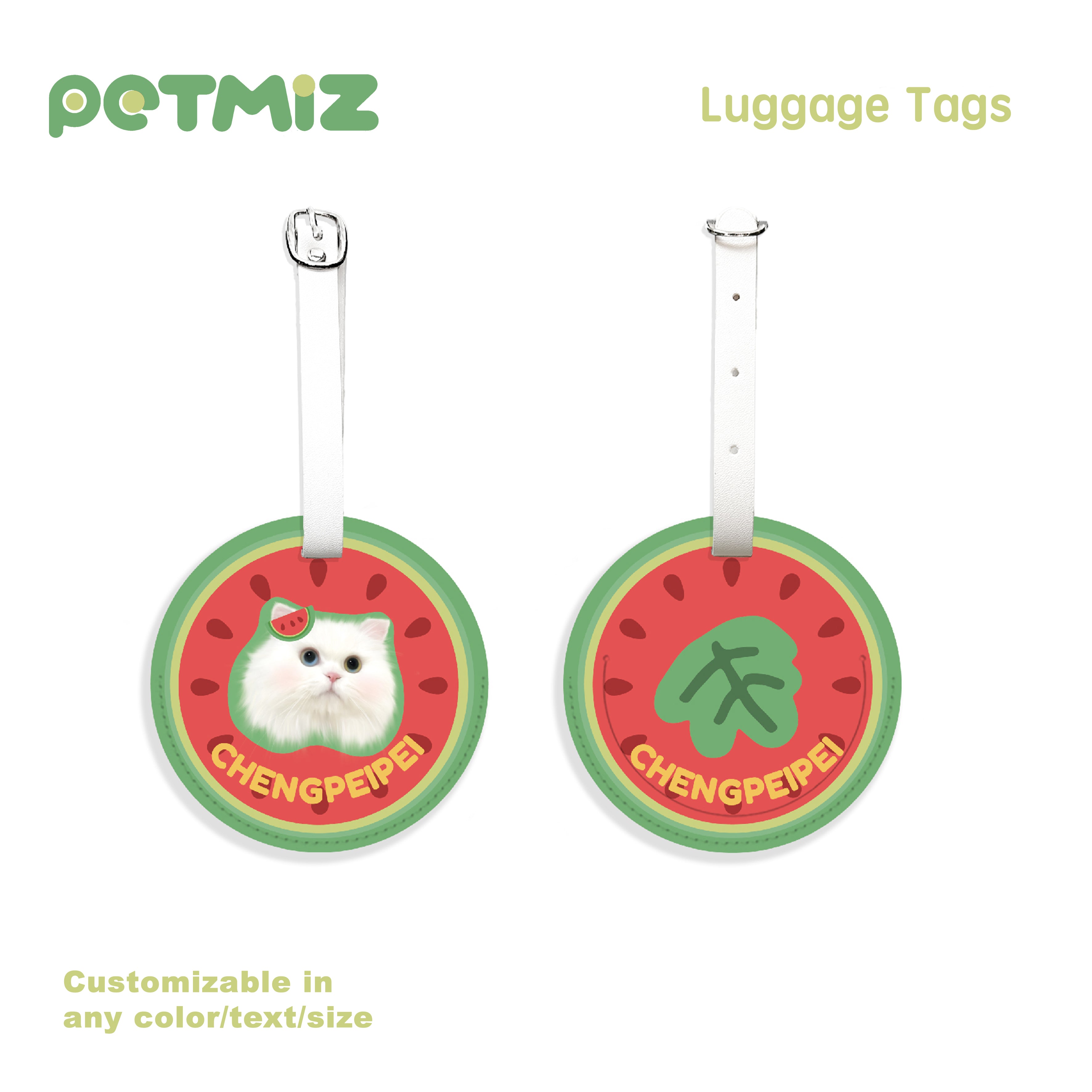 PETMIZ Pet Portrait Luggage Tag