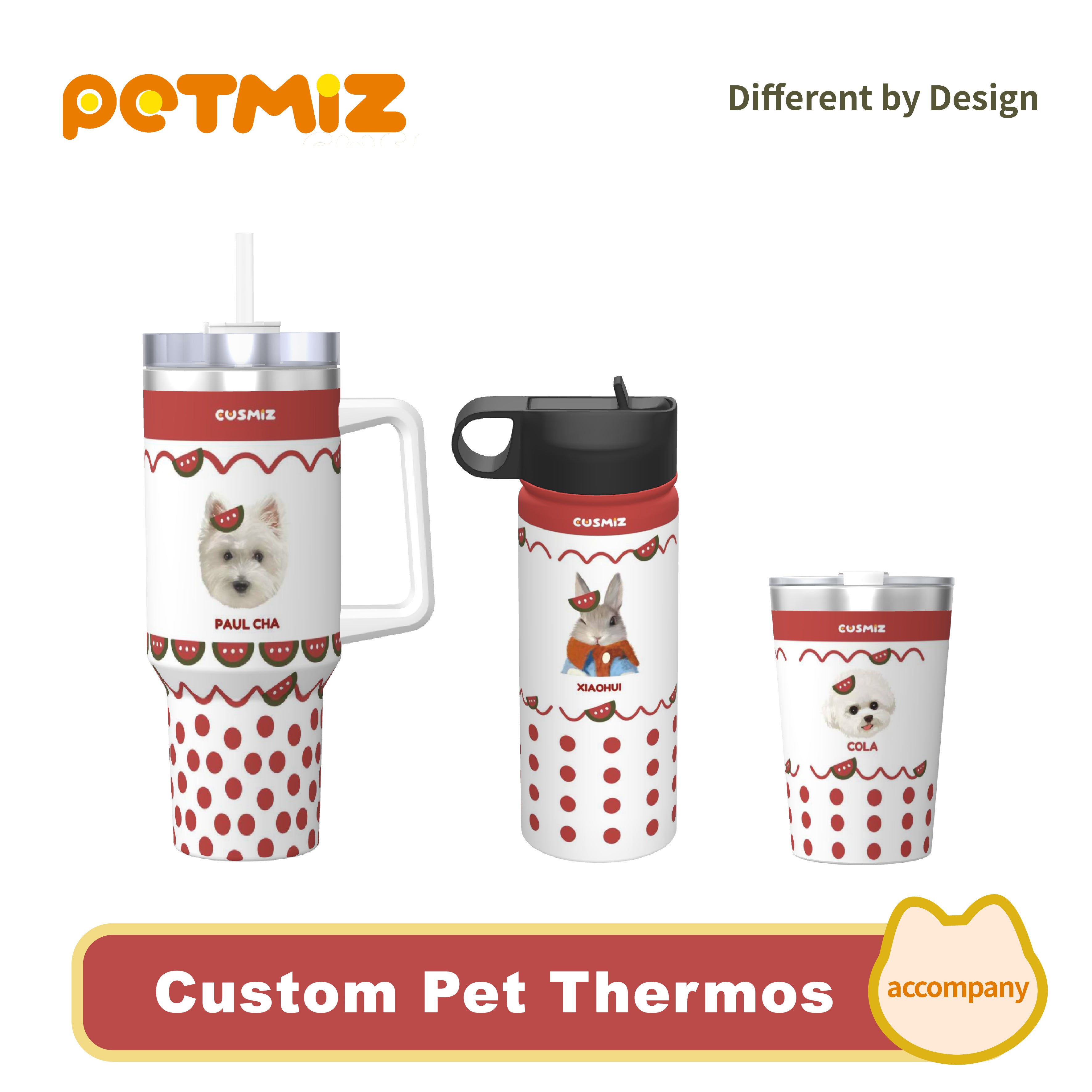 PETMIZ Pet Portrait Stainless-Steel Insulated Cup