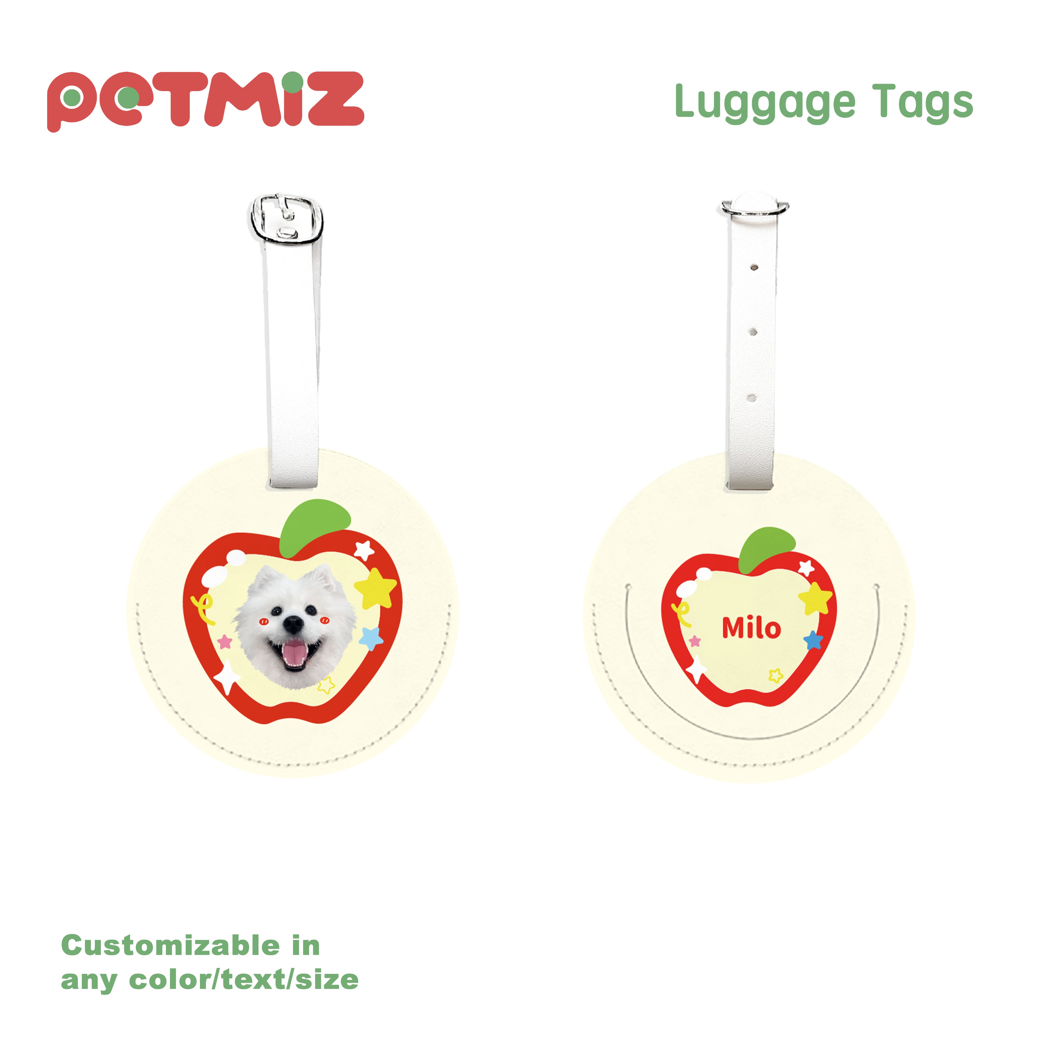 PETMIZ Pet Portrait Luggage Tag