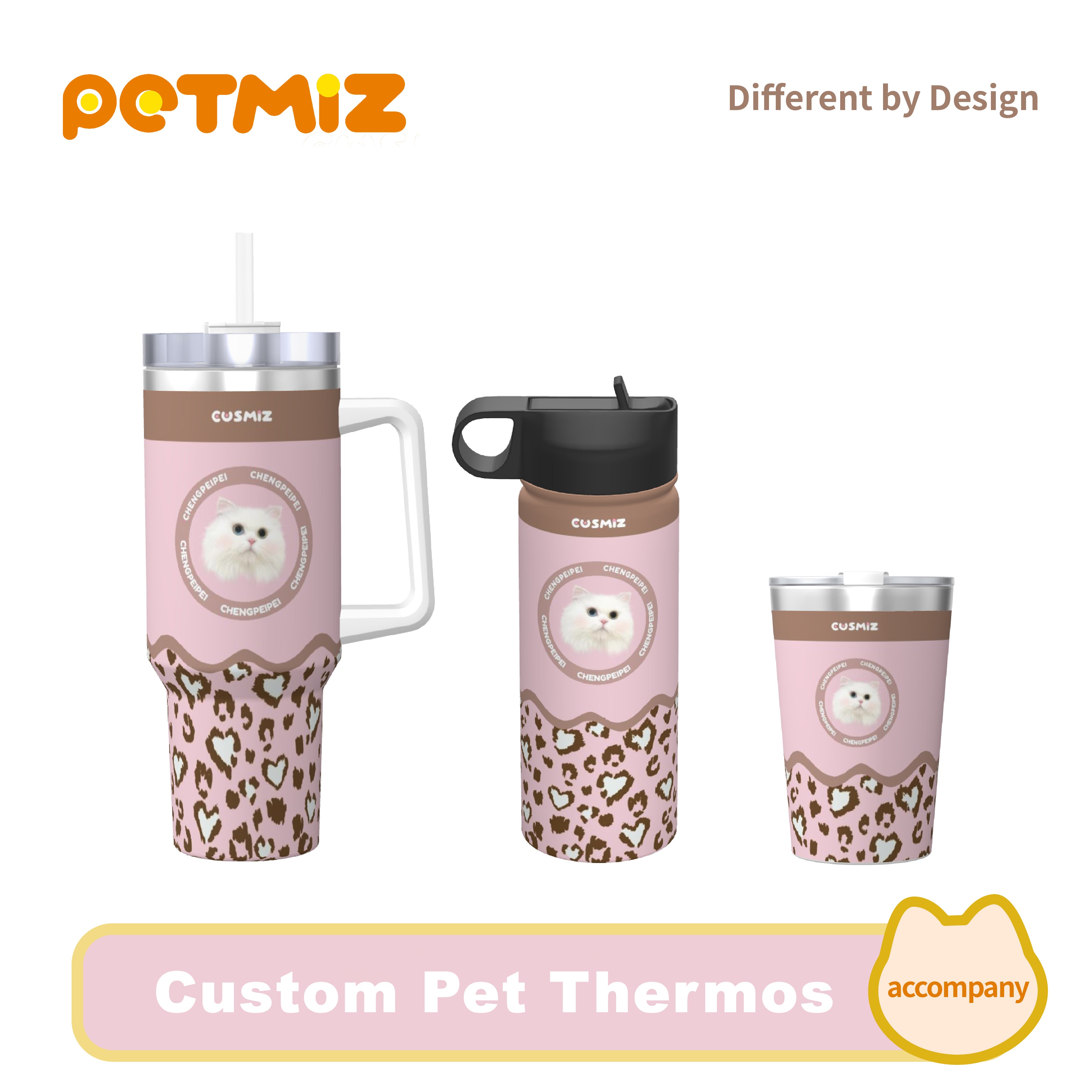 PETMIZ Pet Portrait Stainless-Steel Insulated Cup