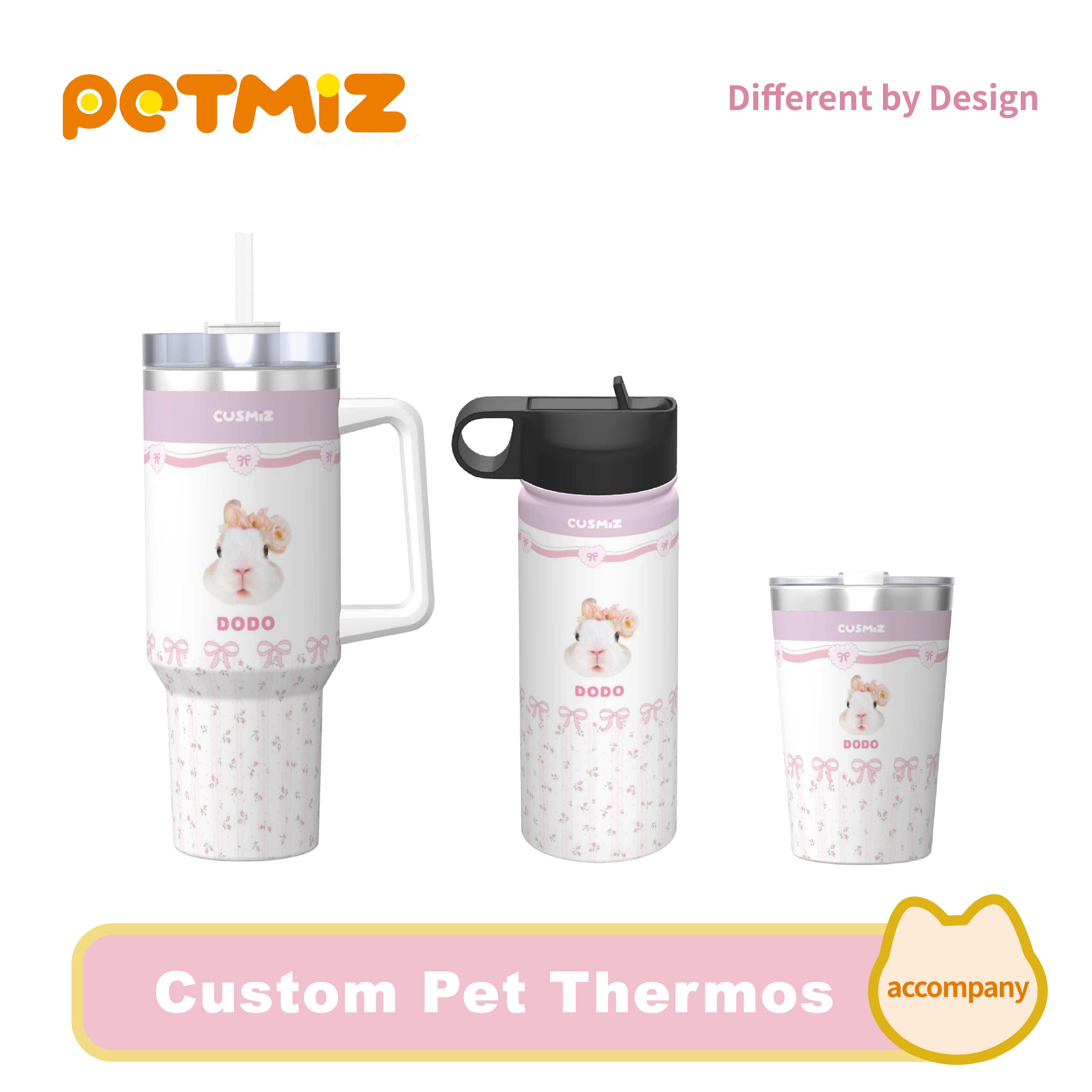 PETMIZ Pet Portrait Stainless-Steel Insulated Cup