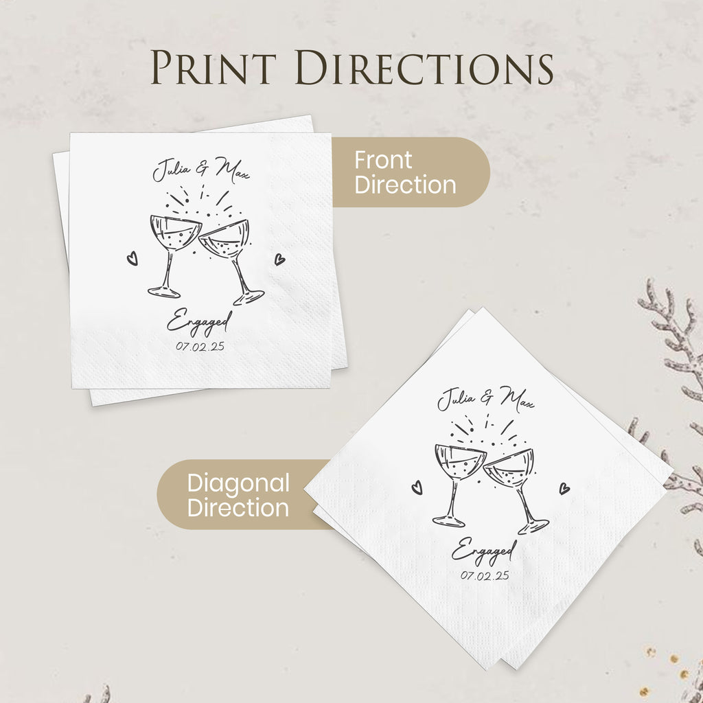 Flamora 100Pcs Custom Cocktail Napkins