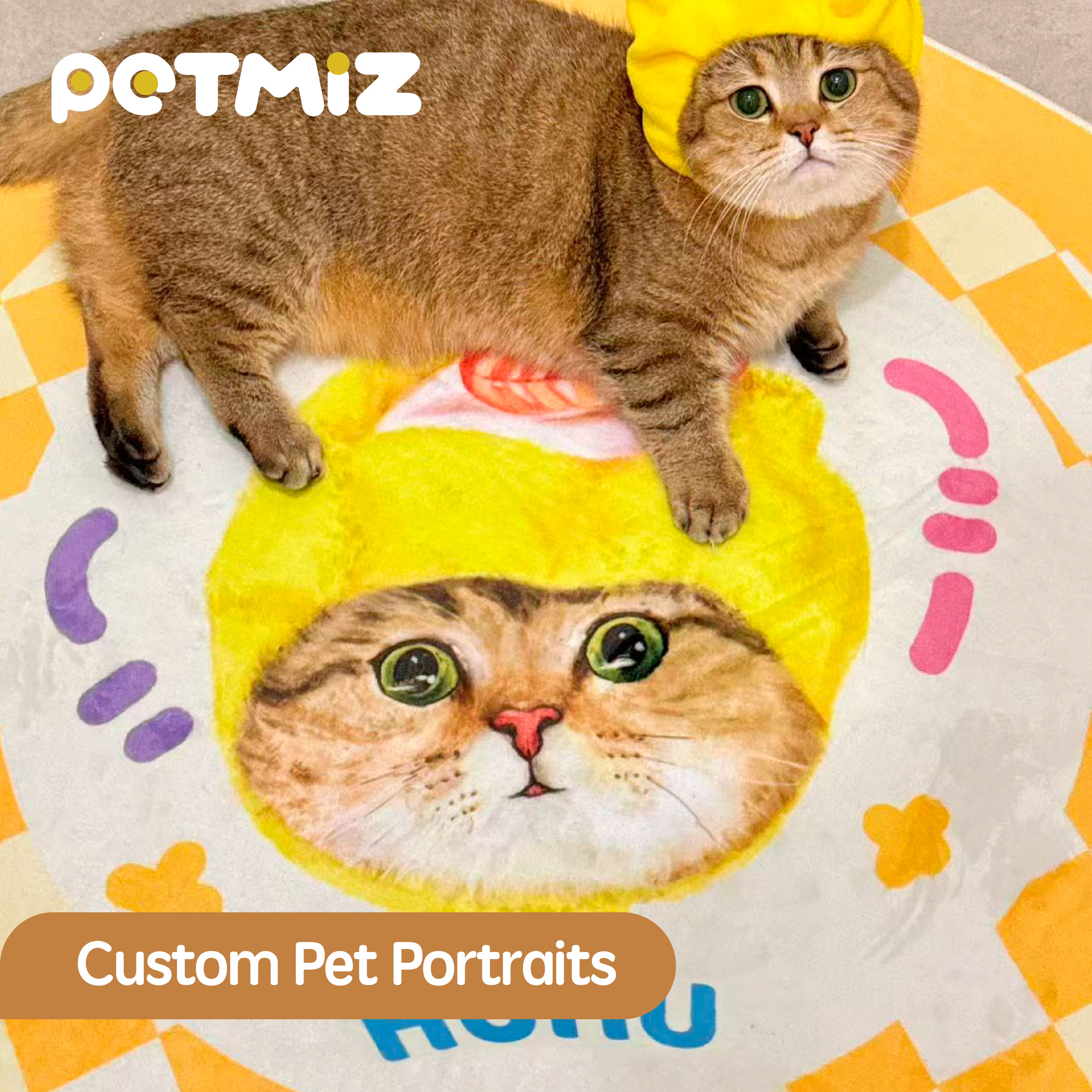 PETMIZ Pet Portrait Dopamine Custom Carpet