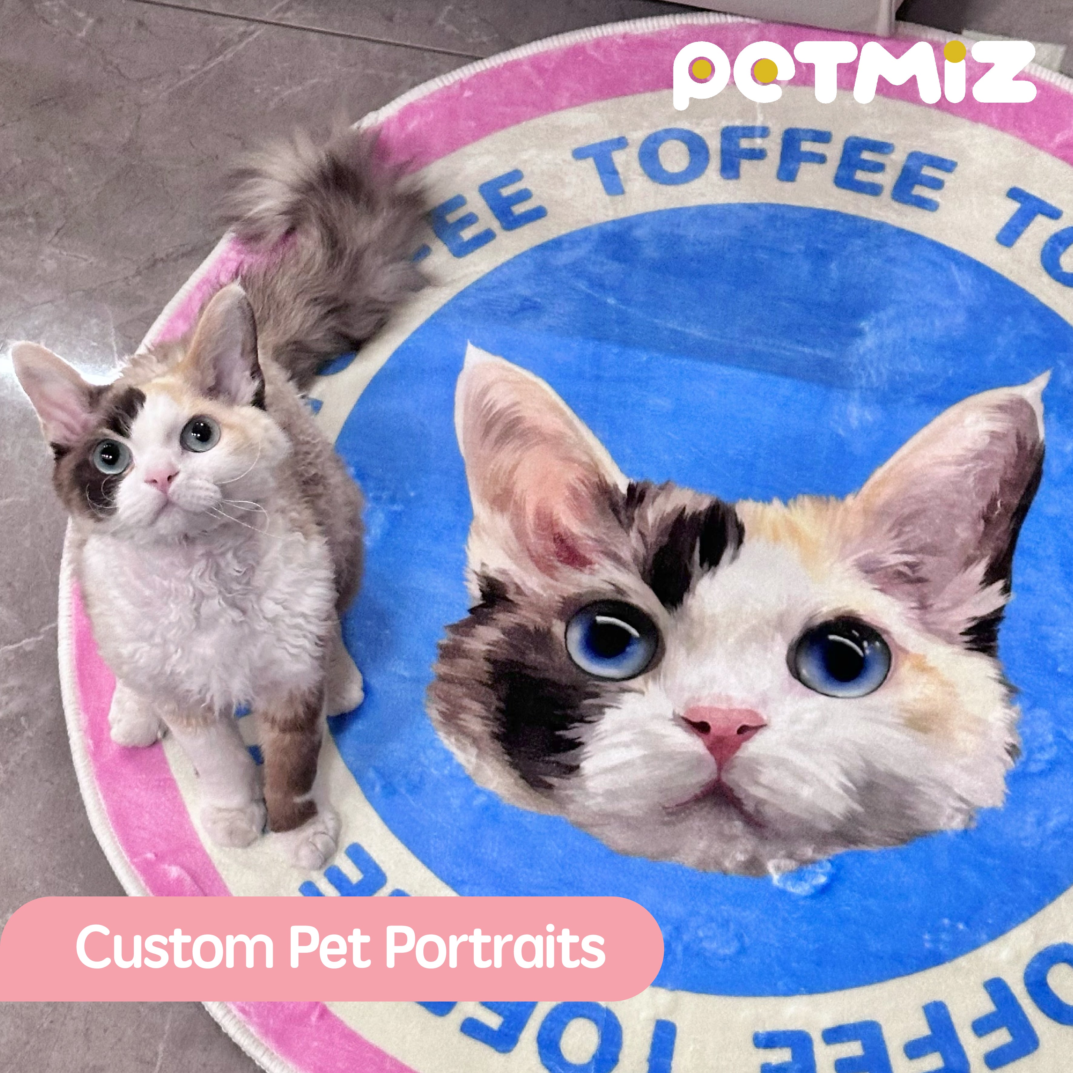 PETMIZ Pet Portrait Dopamine Custom Carpet