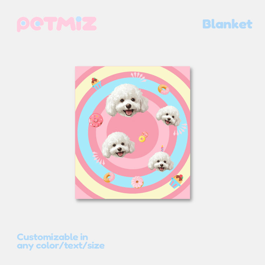 PETMIZ Pet Portrait Flannel Blanket