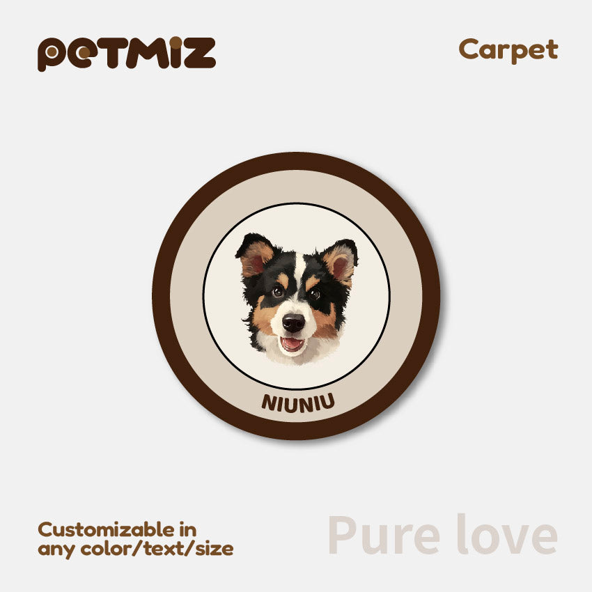 PETMIZ Pet Portrait Dopamine Custom Carpet