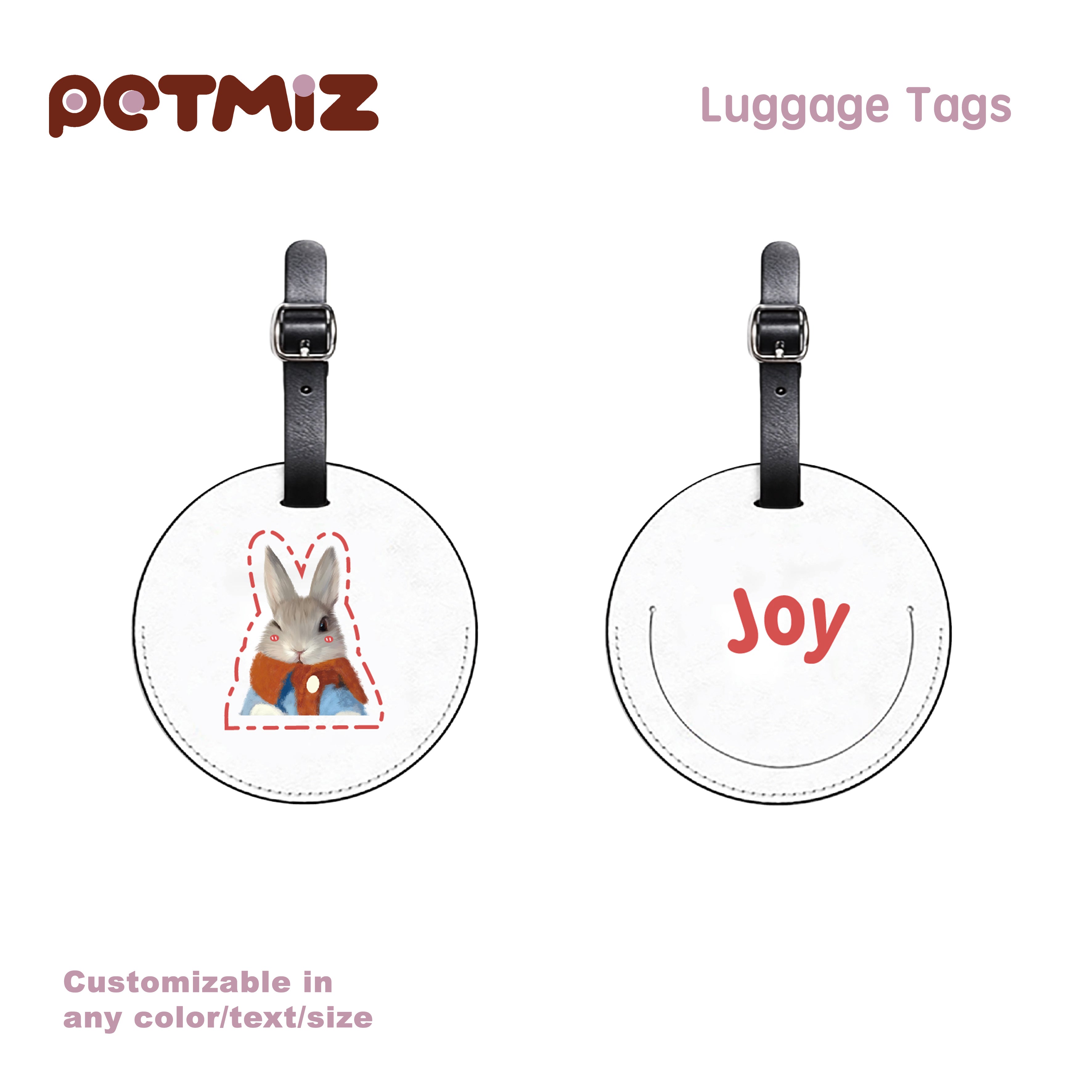 PETMIZ Pet Portrait Luggage Tag